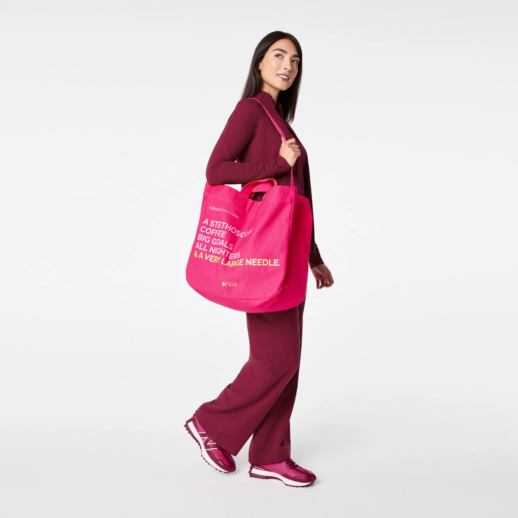 Shocking Pink A Very Large Needle Tote - Image 3