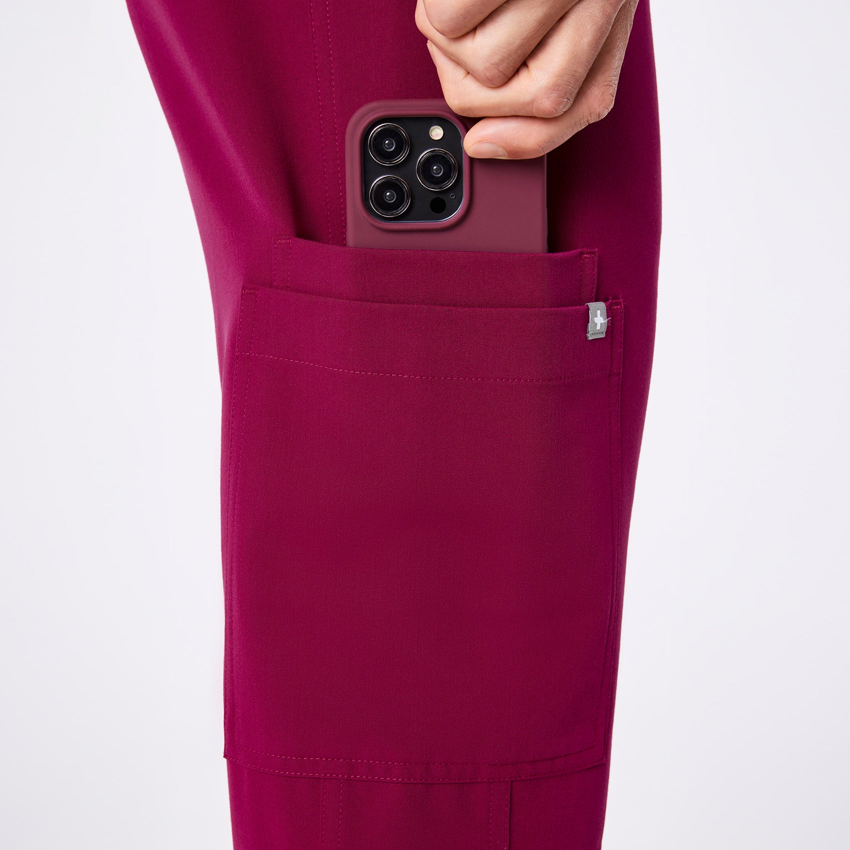 men's Dark Magenta  Axim - Tall Cargo Scrub Pant™ - Image 6