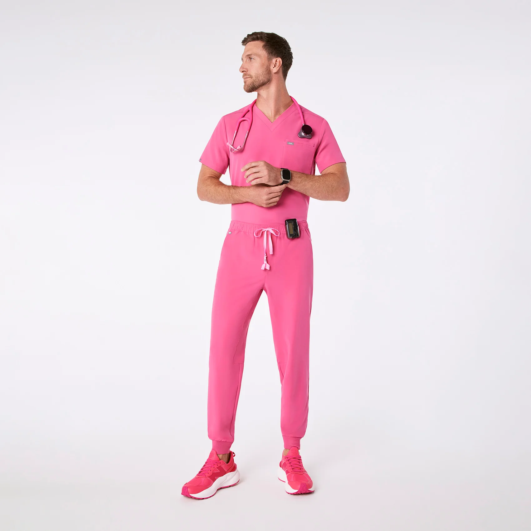 men's F'ing Pink Tansen - Short Jogger Scrub Pant™ - Image 3