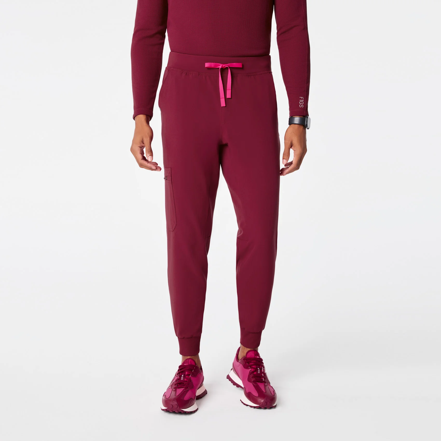 men's Deep Cranberry Brey Jogger - Scrub Pant
