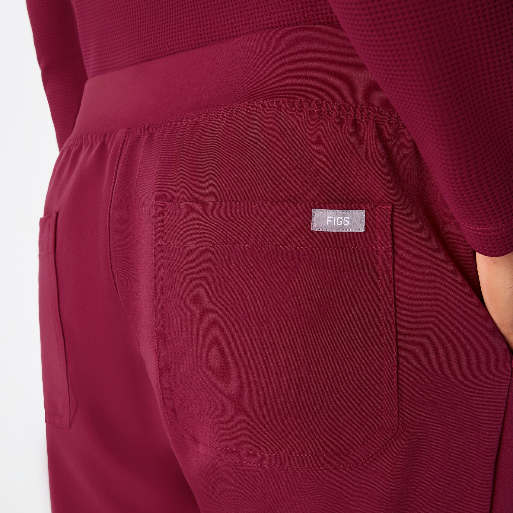 men's Deep Cranberry Brey Jogger - Scrub Pant - Image 8