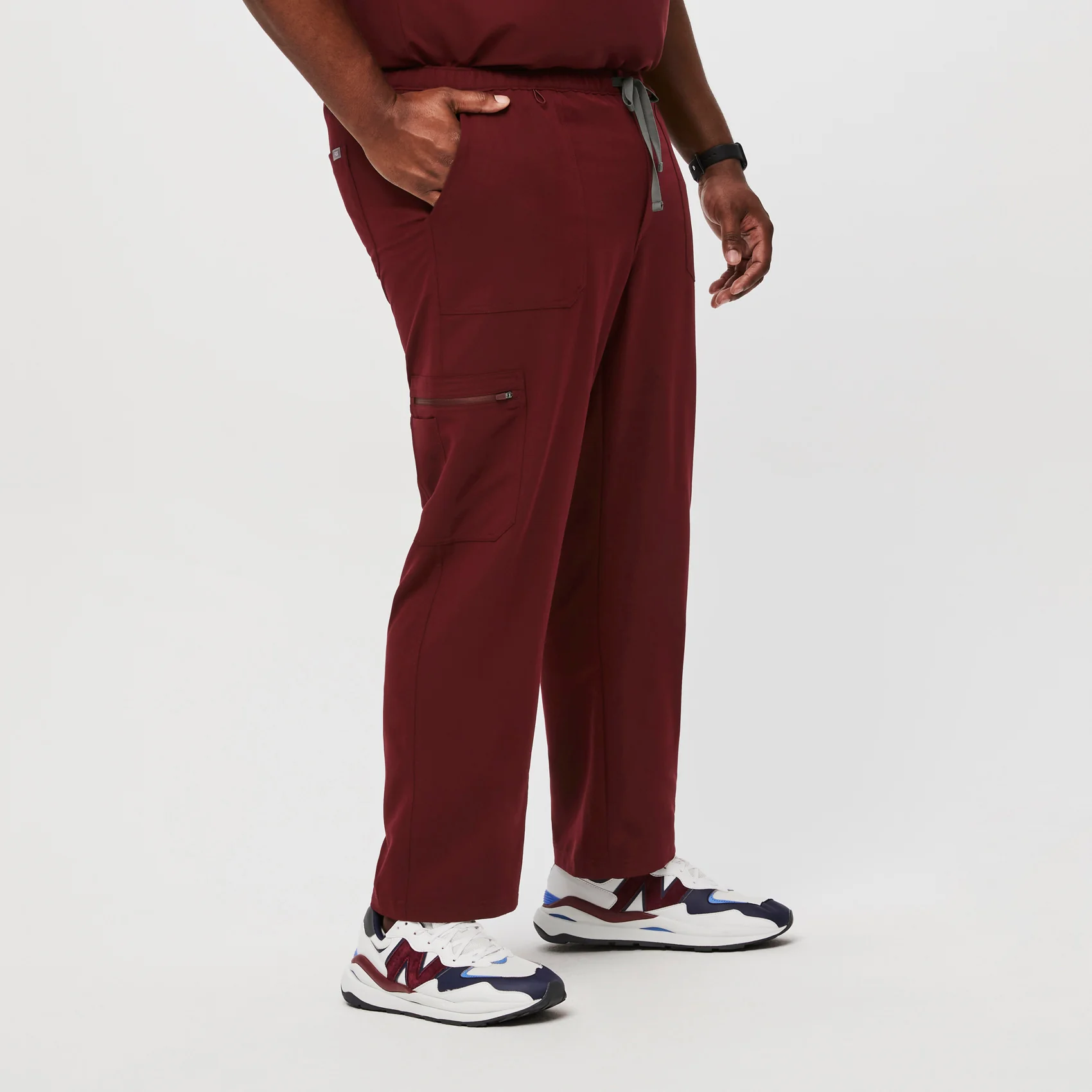 men's Burgundy Cairo™ - Short Cargo Scrub Pants (3XL - 6XL) - Image 3