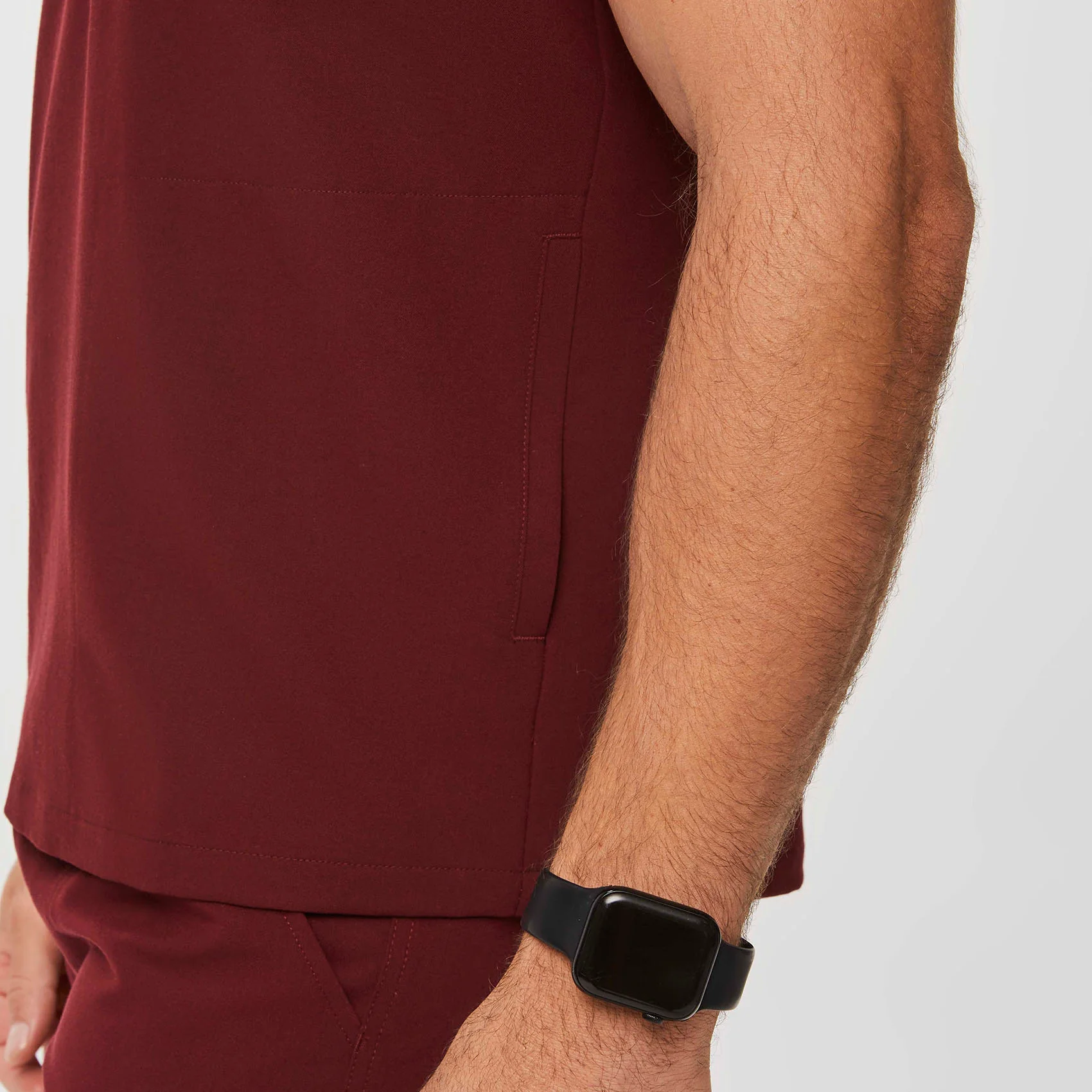 Men's Burgundy Chisec™ - Three-Pocket Scrub Top (3XL - 6XL) - Image 6