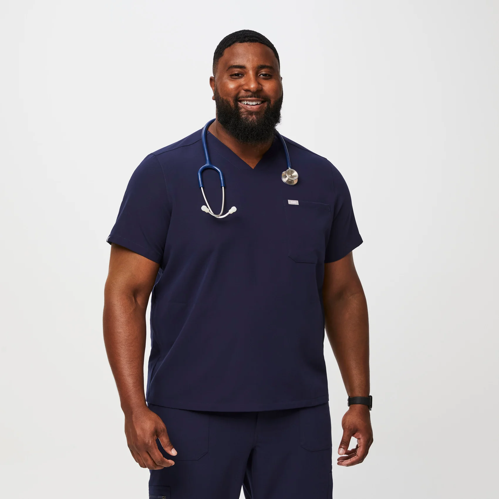 Men's Navy Chisec™ - Three-Pocket Scrub Top (3XL - 6XL)