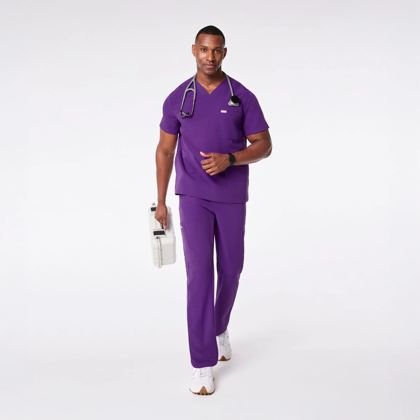 men's Digital Grape Chisec - Three-Pocket Scrub Top™ - Image 2