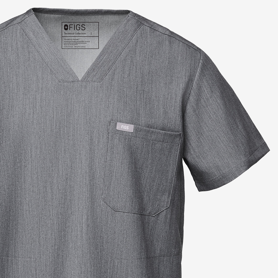men's Lavender Dew Chisec - Three-Pocket Scrub Top™ - Image 10
