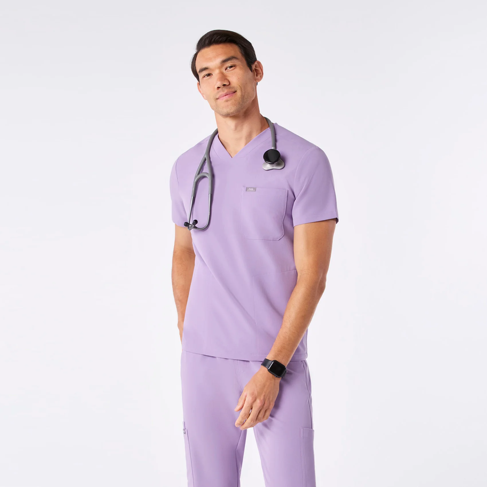 men's Lavender Dew Chisec - Three-Pocket Scrub Top™