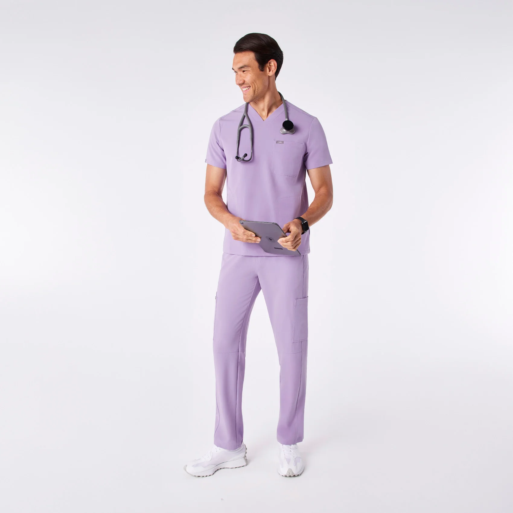 men's Lavender Dew Chisec - Three-Pocket Scrub Top™ - Image 2