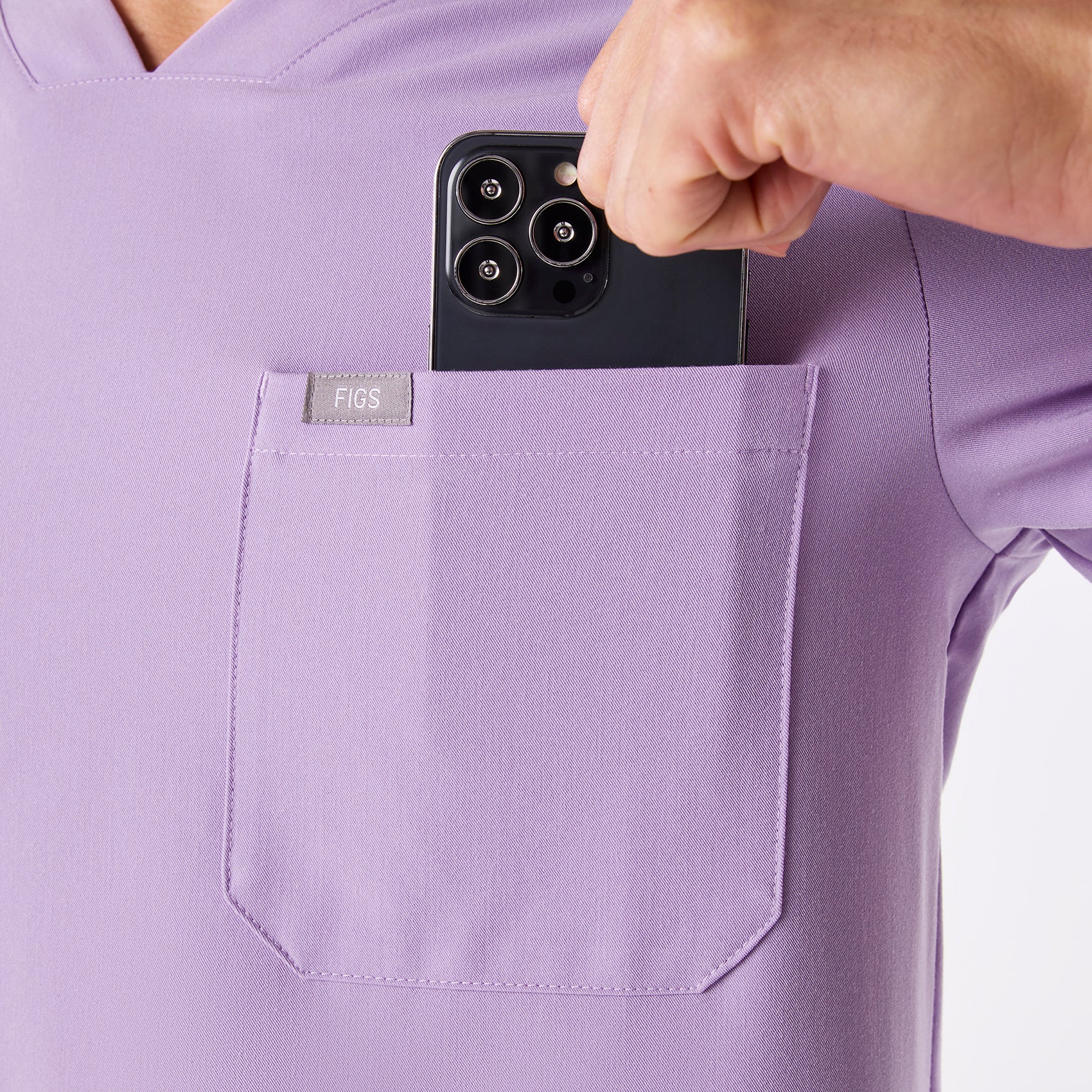 men's Lavender Dew Chisec - Three-Pocket Scrub Top™ - Image 6
