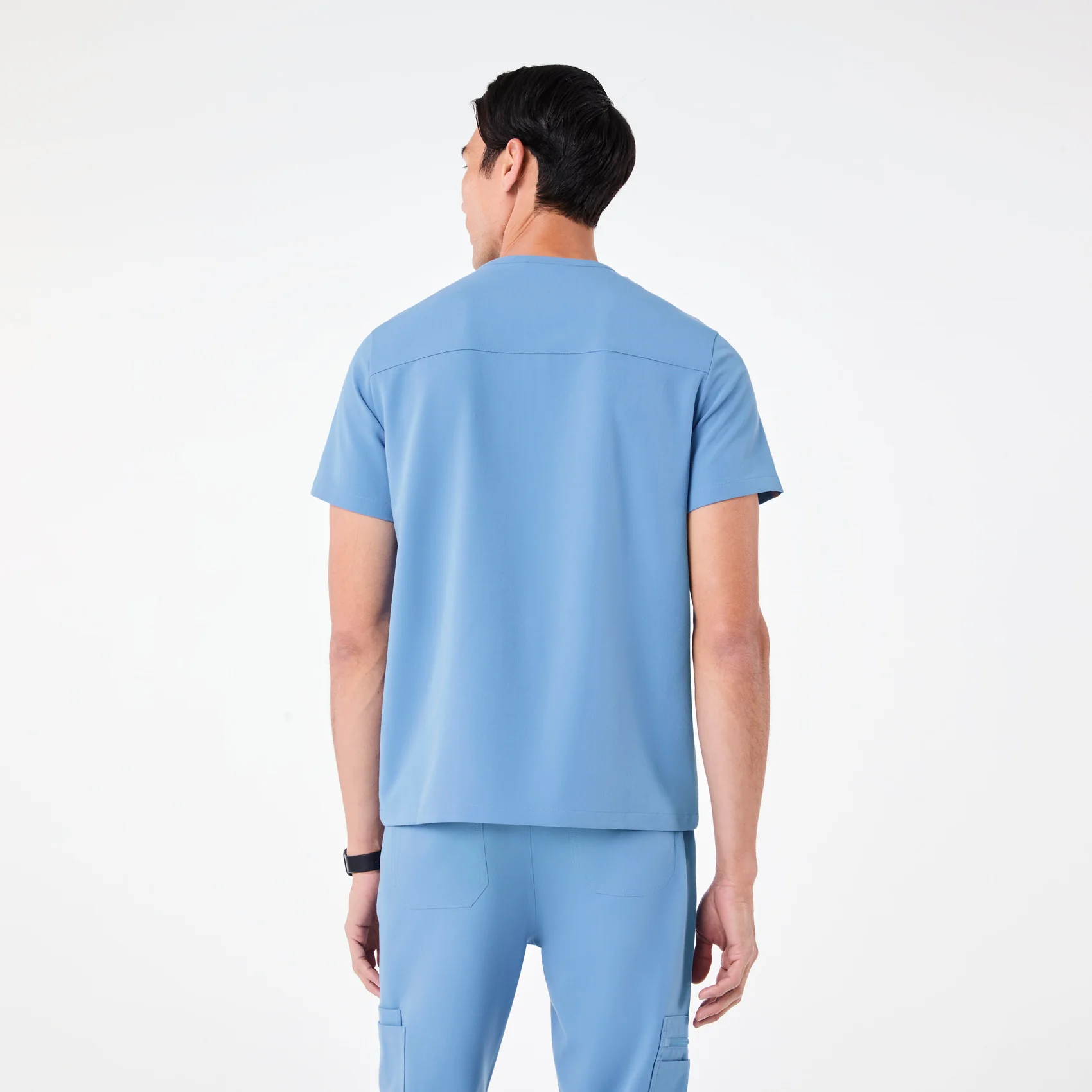 men's Ceil Blue Corfield - Henley Scrub Top - Image 4
