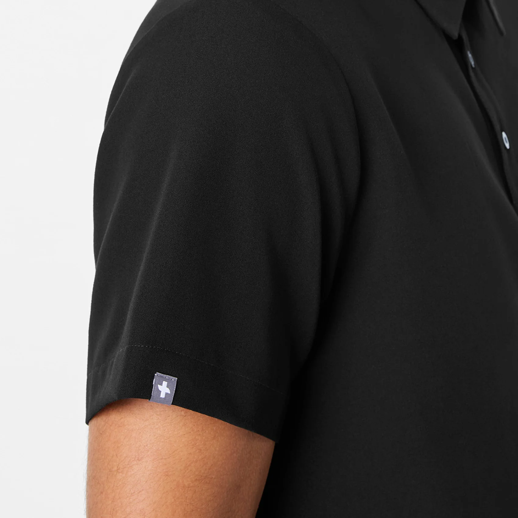 men's Black Eugene Polo - Scrub Top - Image 8