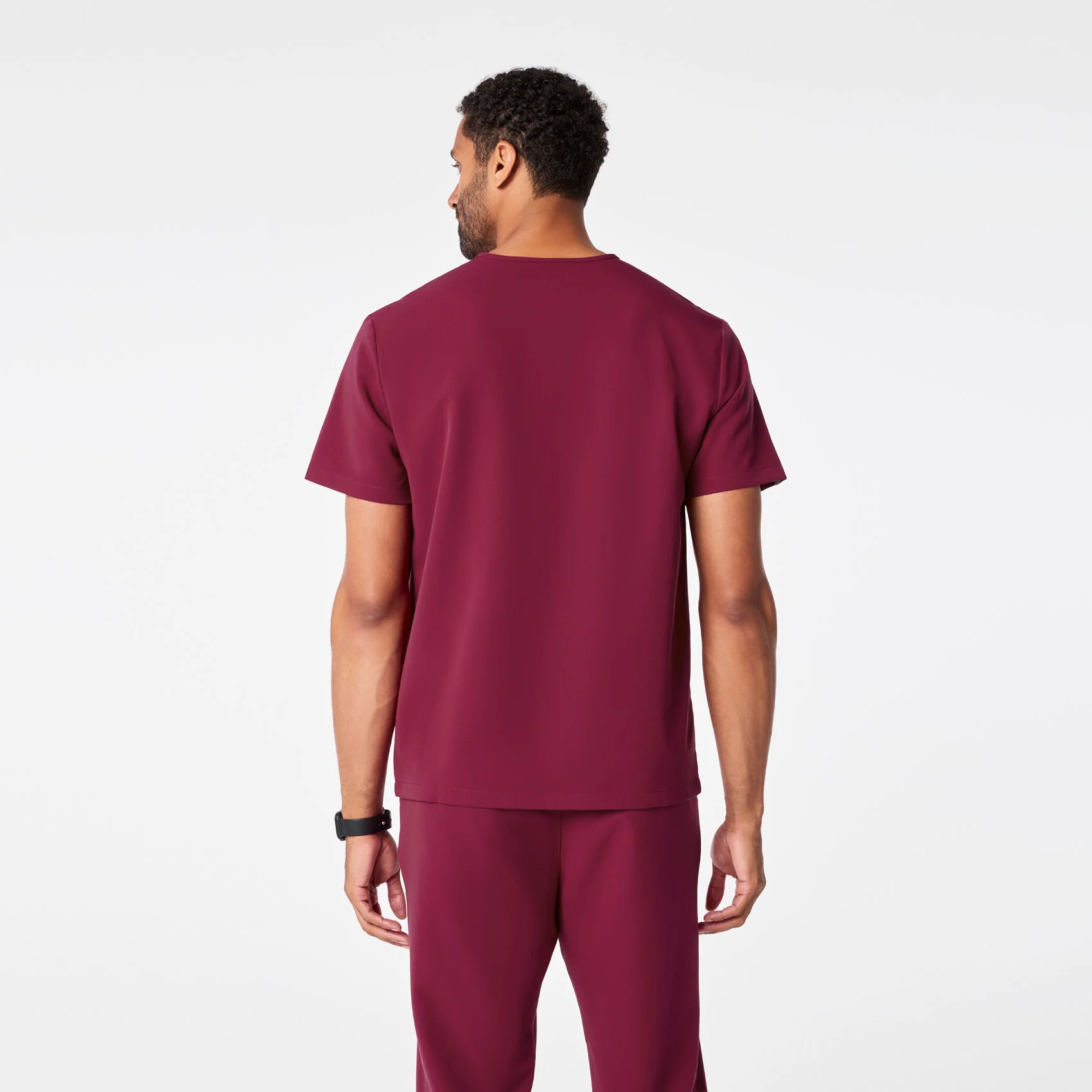 men's Deep Cranberry Leon - Three-Pocket Scrub Top™ - Image 4