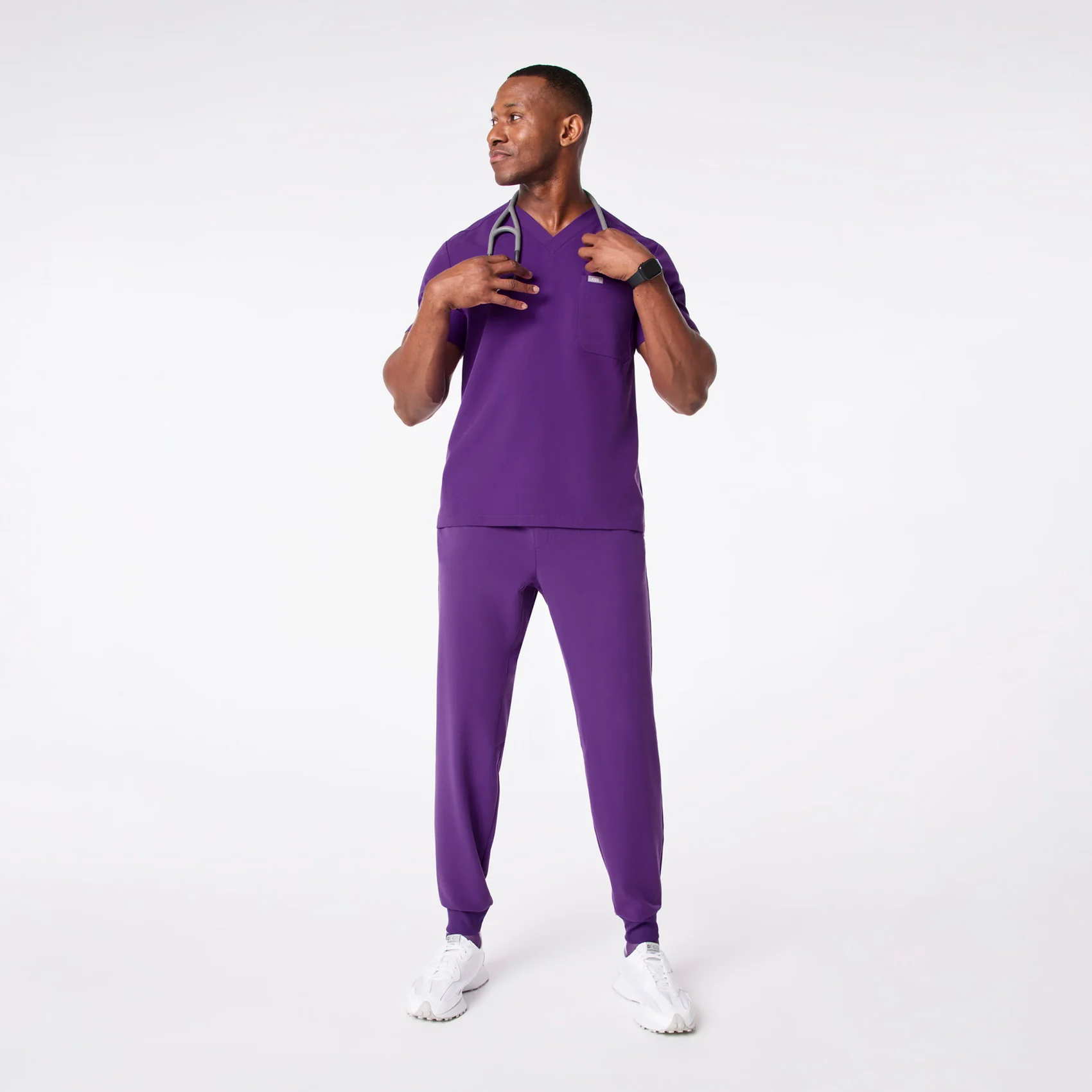 men's Digital Grape Leon - Three-Pocket Scrub Top™ - Image 2