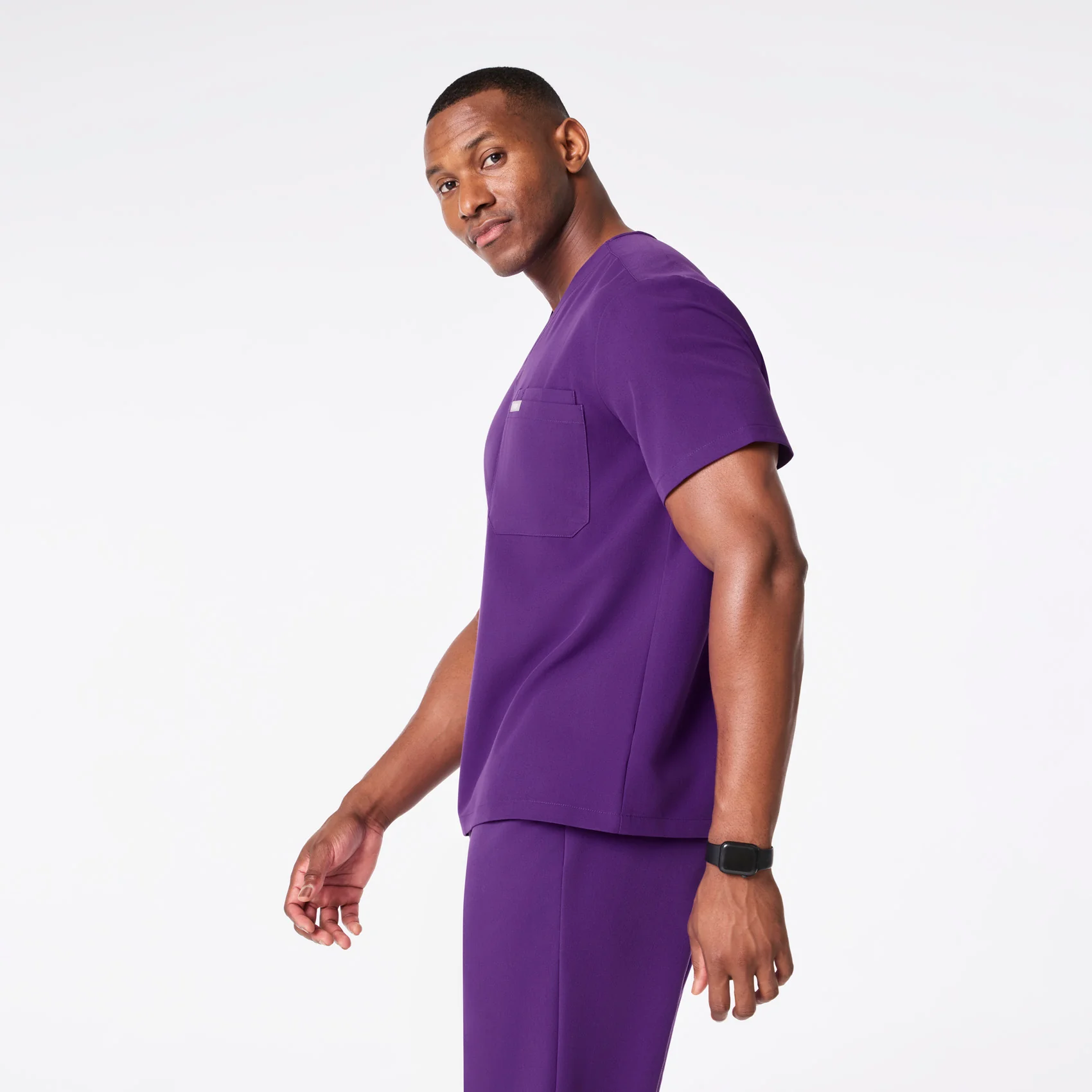 men's Digital Grape Leon - Three-Pocket Scrub Top™ - Image 3