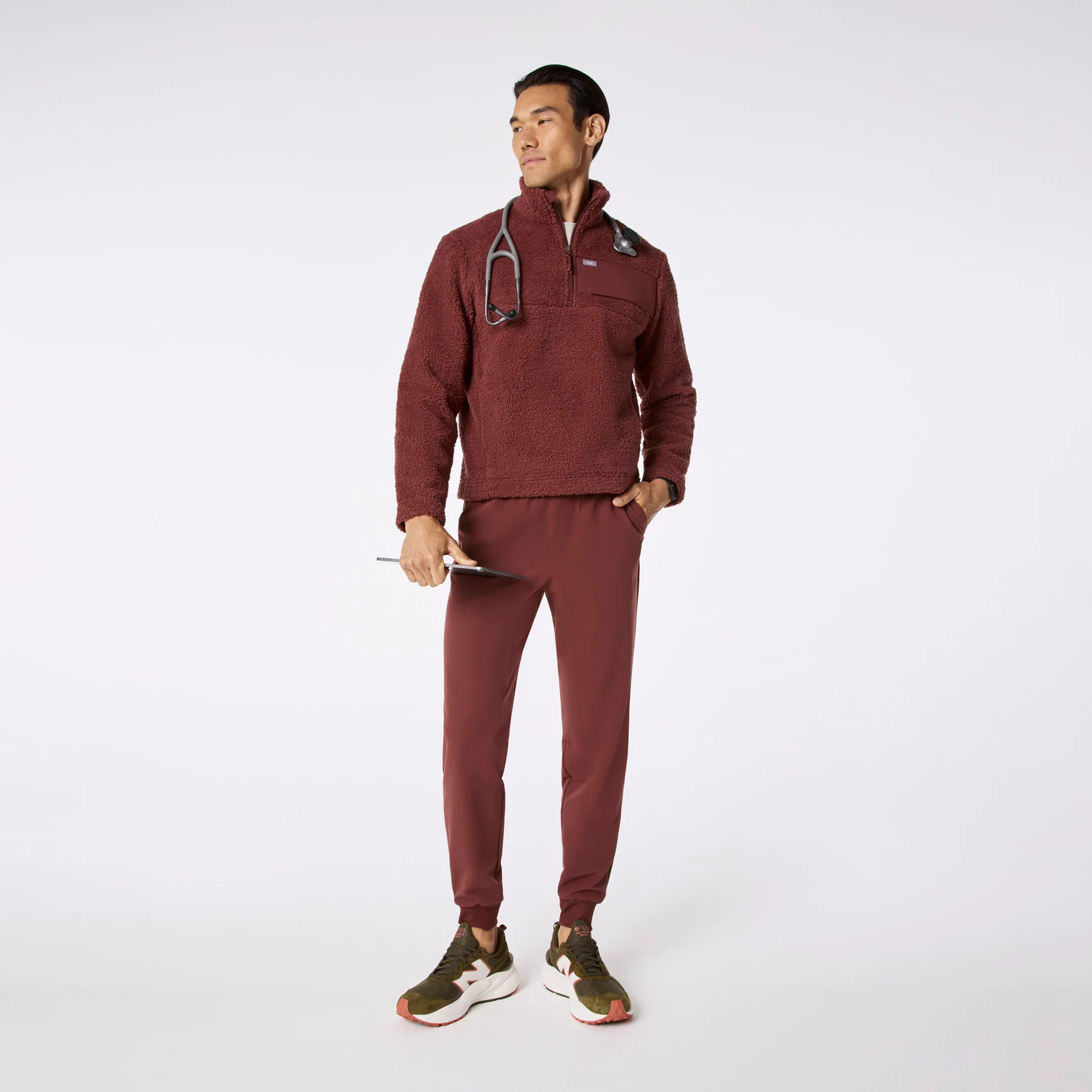 men's Walnut On-Shift High Pile - Fleece Pullover Jacket™ - Image 2