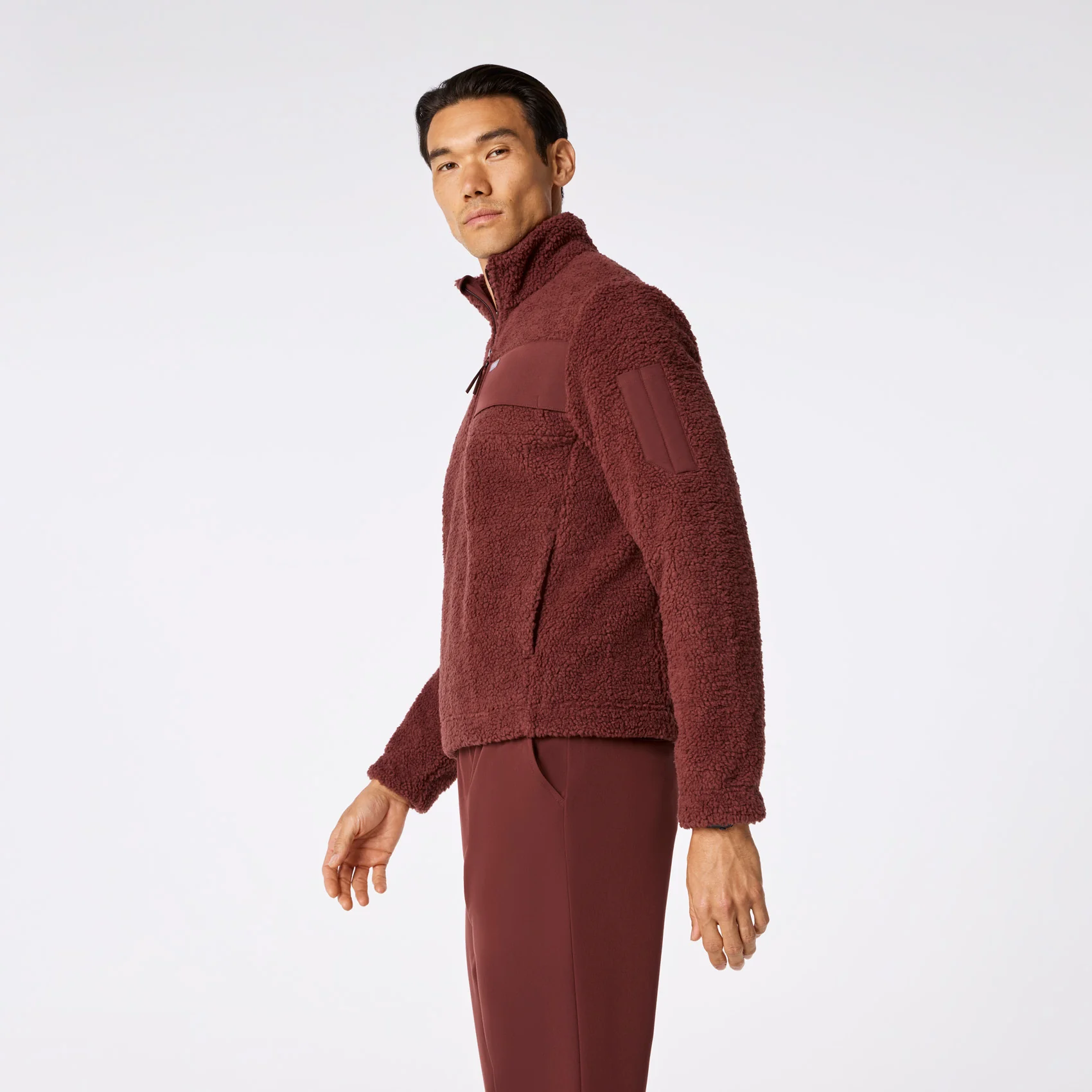 men's Walnut On-Shift High Pile - Fleece Pullover Jacket™ - Image 3
