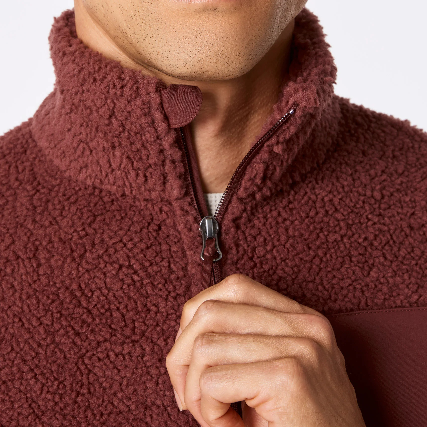 men's Walnut On-Shift High Pile - Fleece Pullover Jacket™ - Image 6