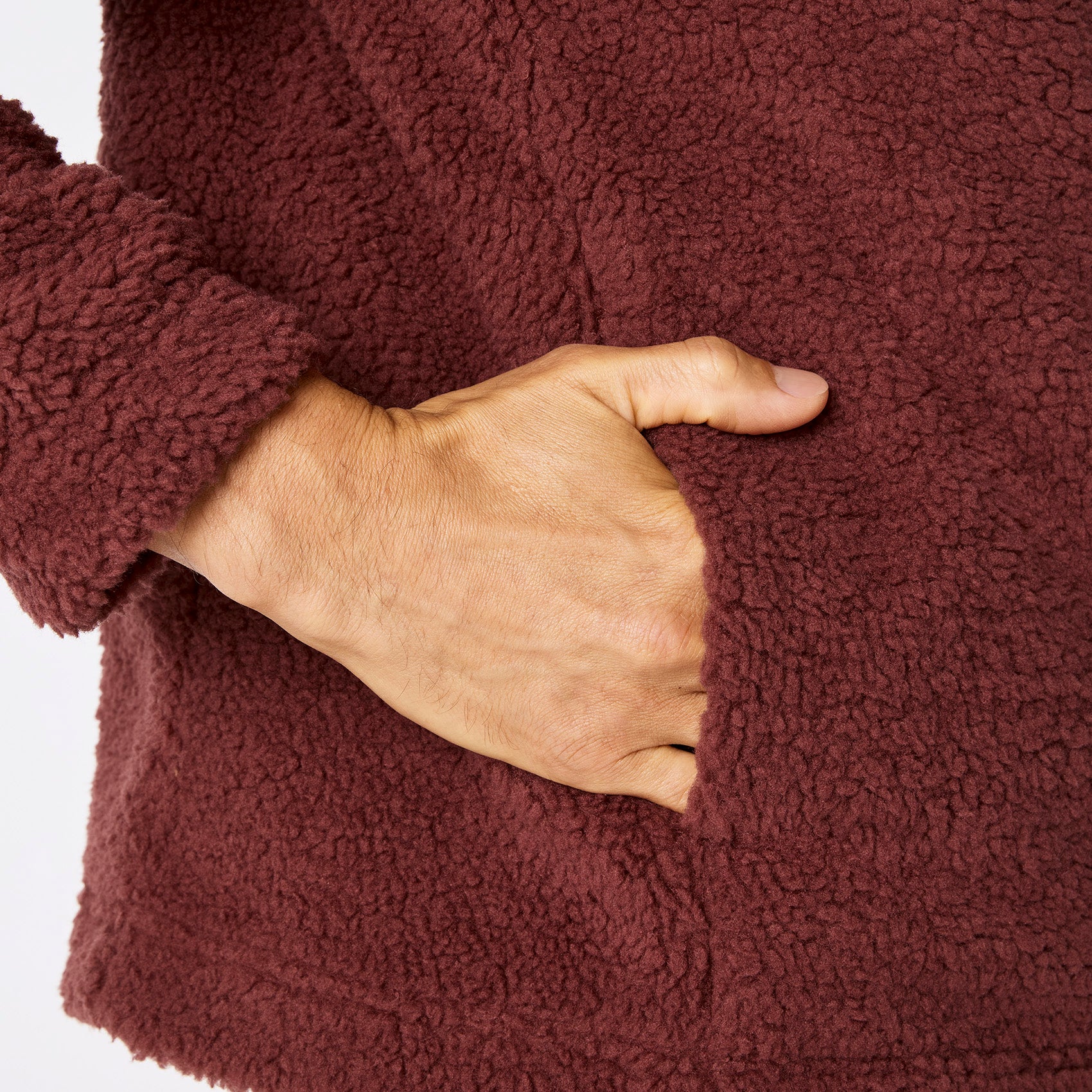 men's Walnut On-Shift High Pile - Fleece Pullover Jacket™ - Image 8