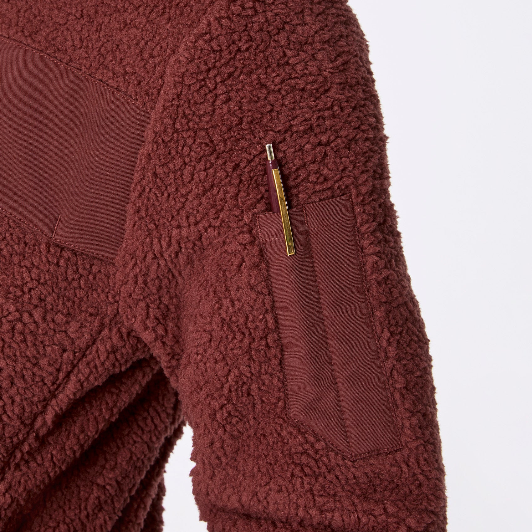 men's Walnut On-Shift High Pile - Fleece Pullover Jacket™ - Image 9