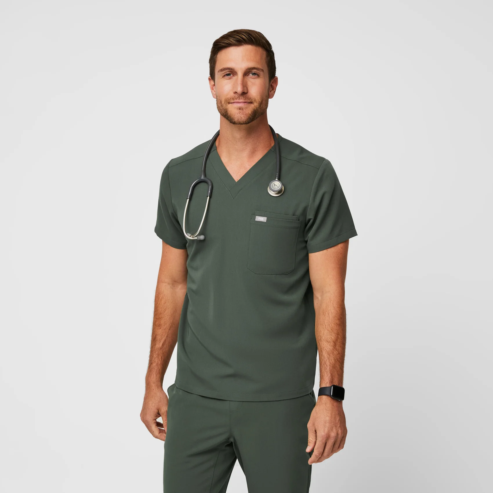 men's Moss Leon™- Three-Pocket Scrub Top (3XL - 6XL)