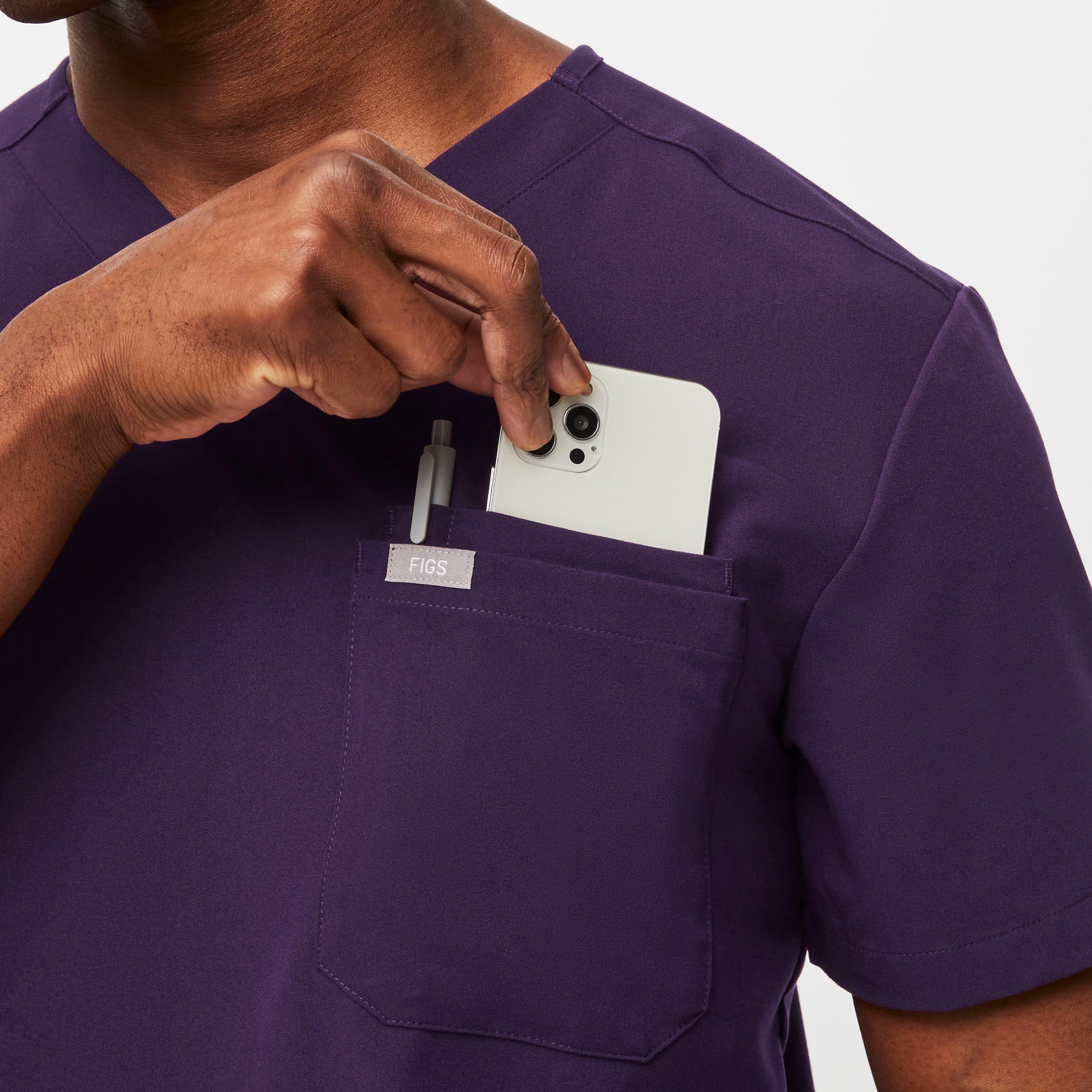 men's Purple Jam Leon™- Three-Pocket Scrub Top (3XL - 6XL) - Image 5