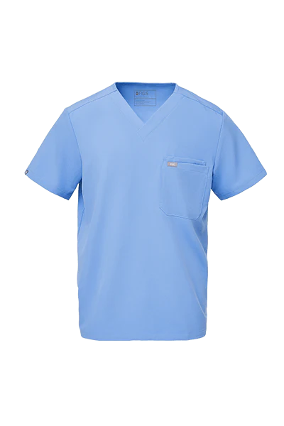 Men's Ceil Blue Leon™ - Three-Pocket Scrub Top - Image 7