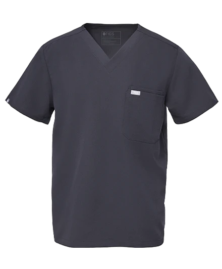 Men's Charcoal Leon™ - Three-Pocket Scrub Top - Image 6