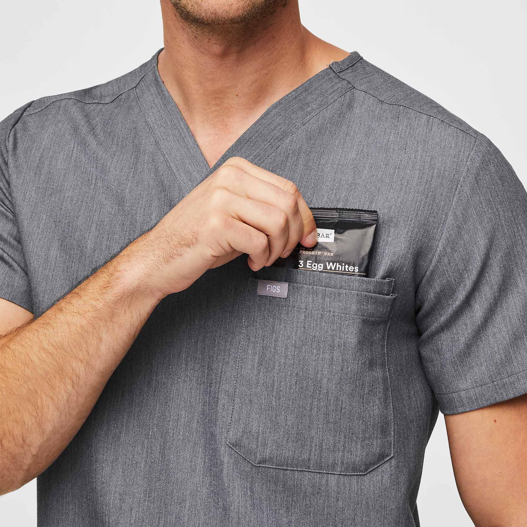 Men's Graphite Leon™ - Three-Pocket Scrub Top - Image 3