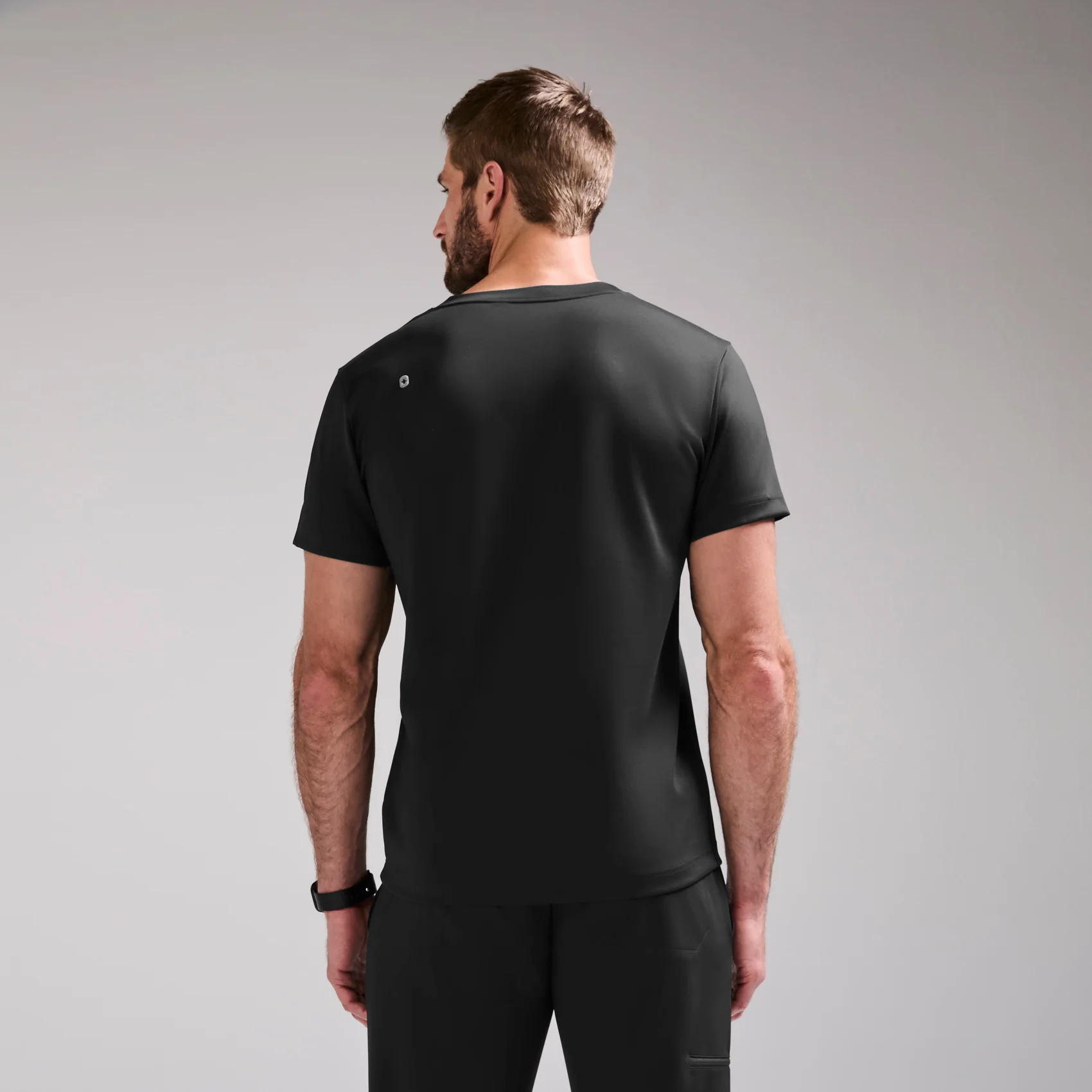 men's Black Logan FORMx Slim V-Neck - Scrub Top™ - Image 4