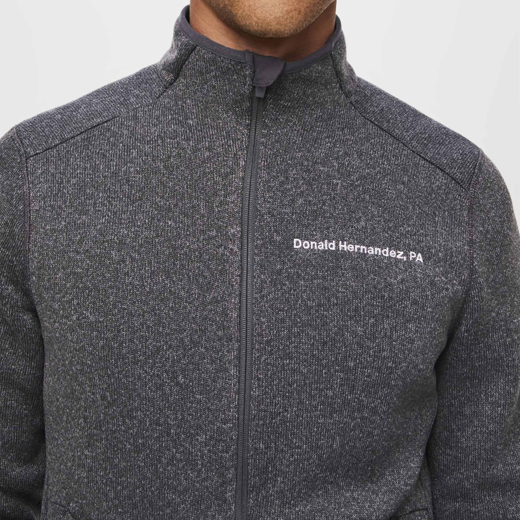 men's Heather Dark Charcoal On-Shift™ - Sweater Knit Jacket - Image 6