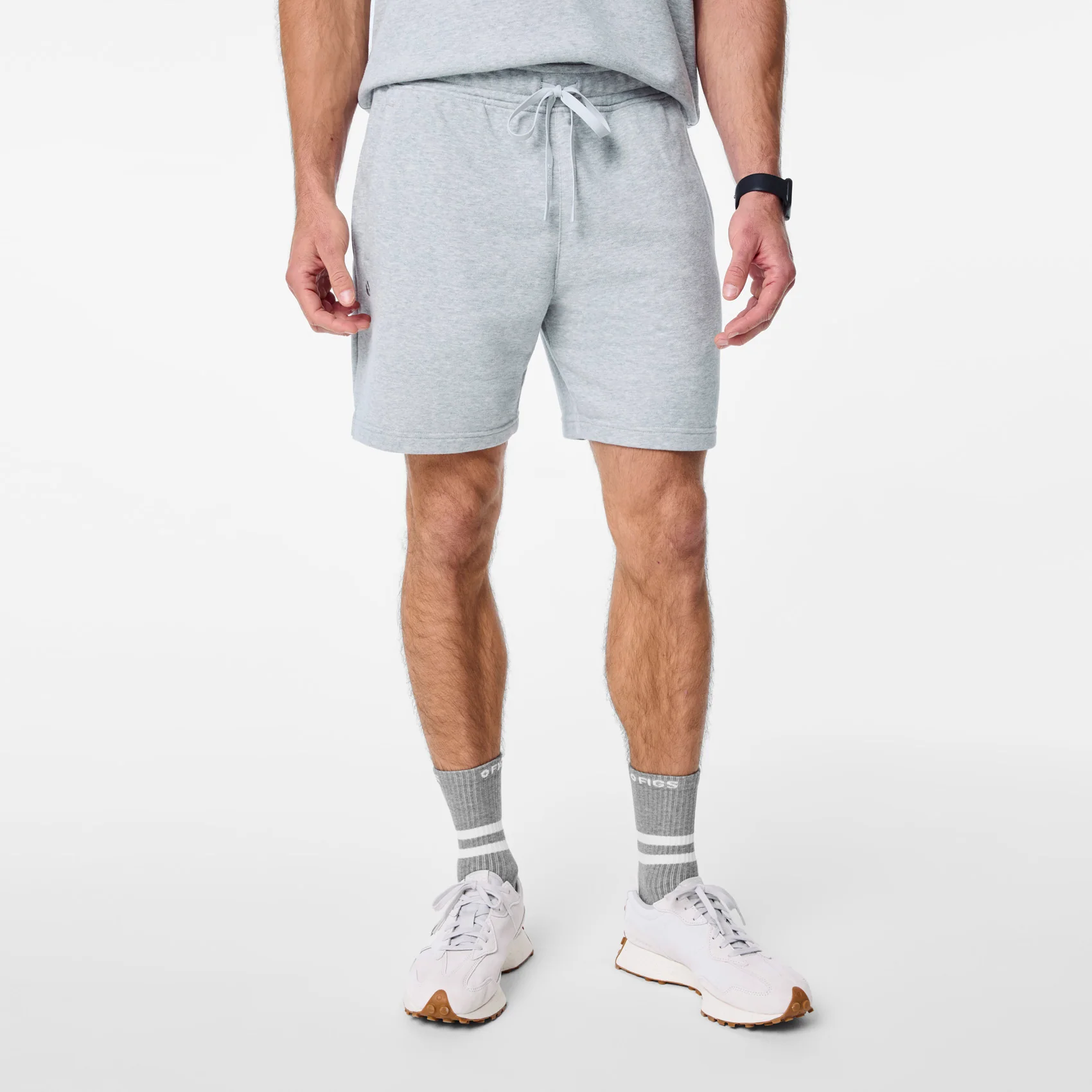 men's Heather Grey Off-Shift - Lounge Shorts™