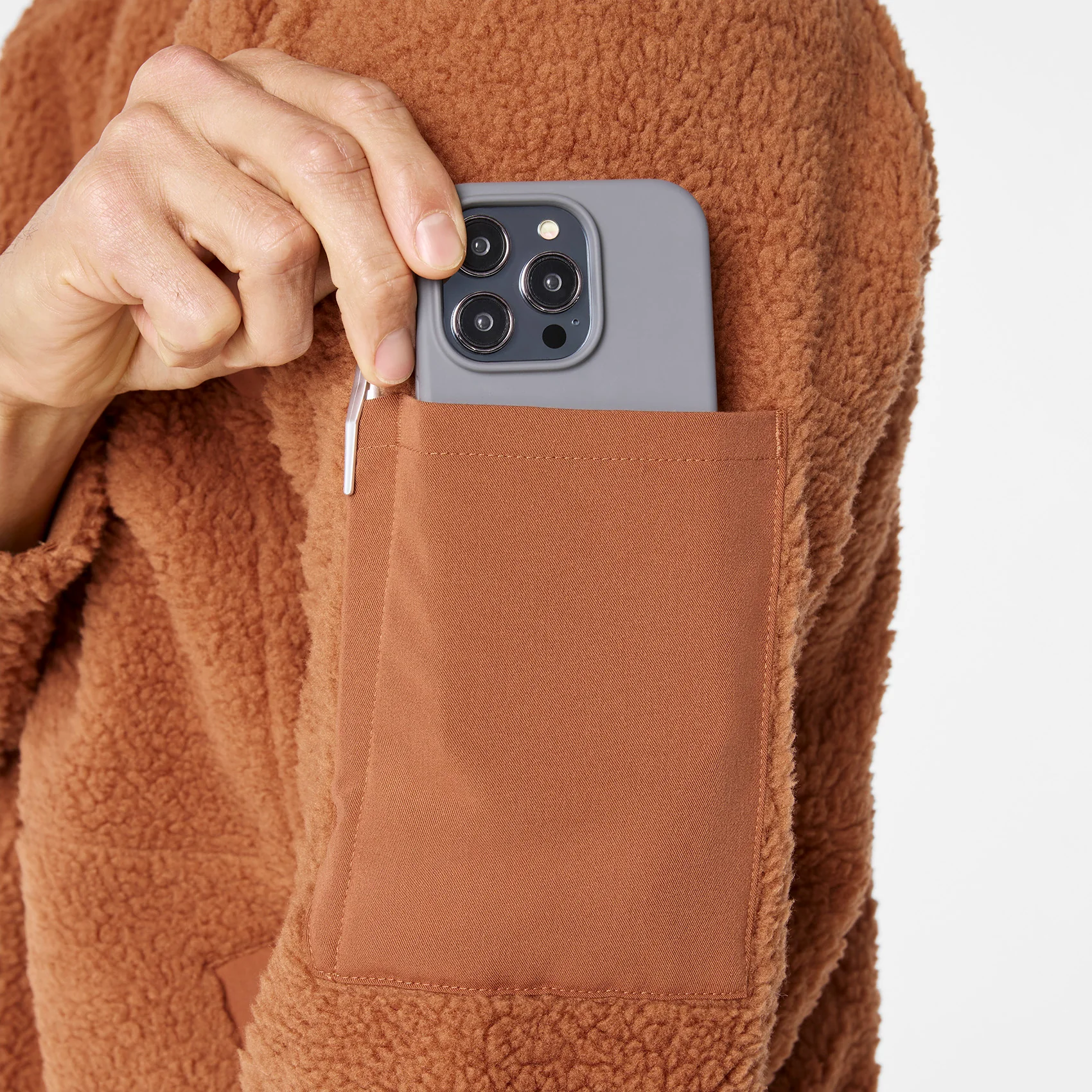men's Mocha On Shift High Pile - Bomber Jacket™ - Image 9