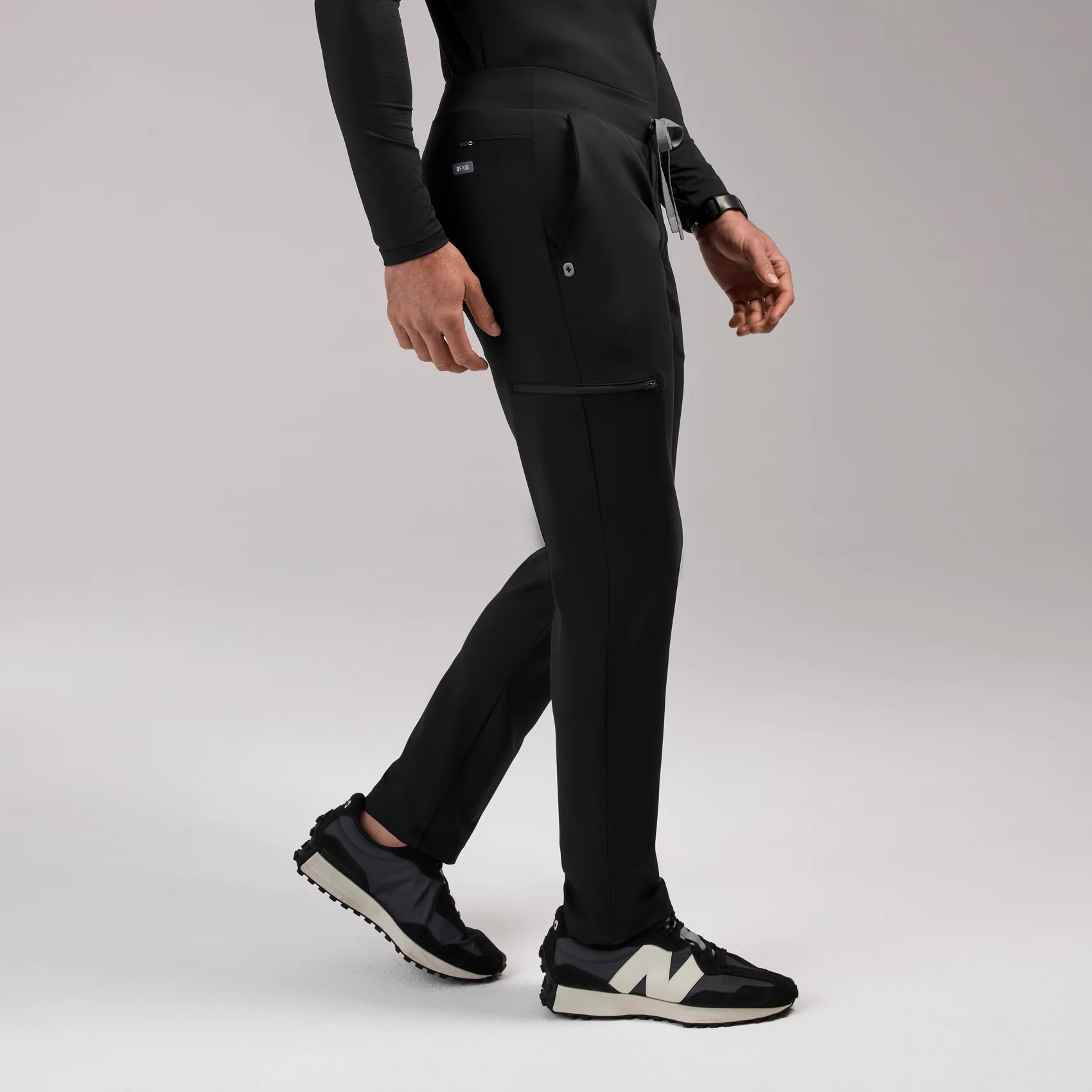 men's Black Pierre FORMx Slim Tapered - Tall Scrub Pant™ - Image 3
