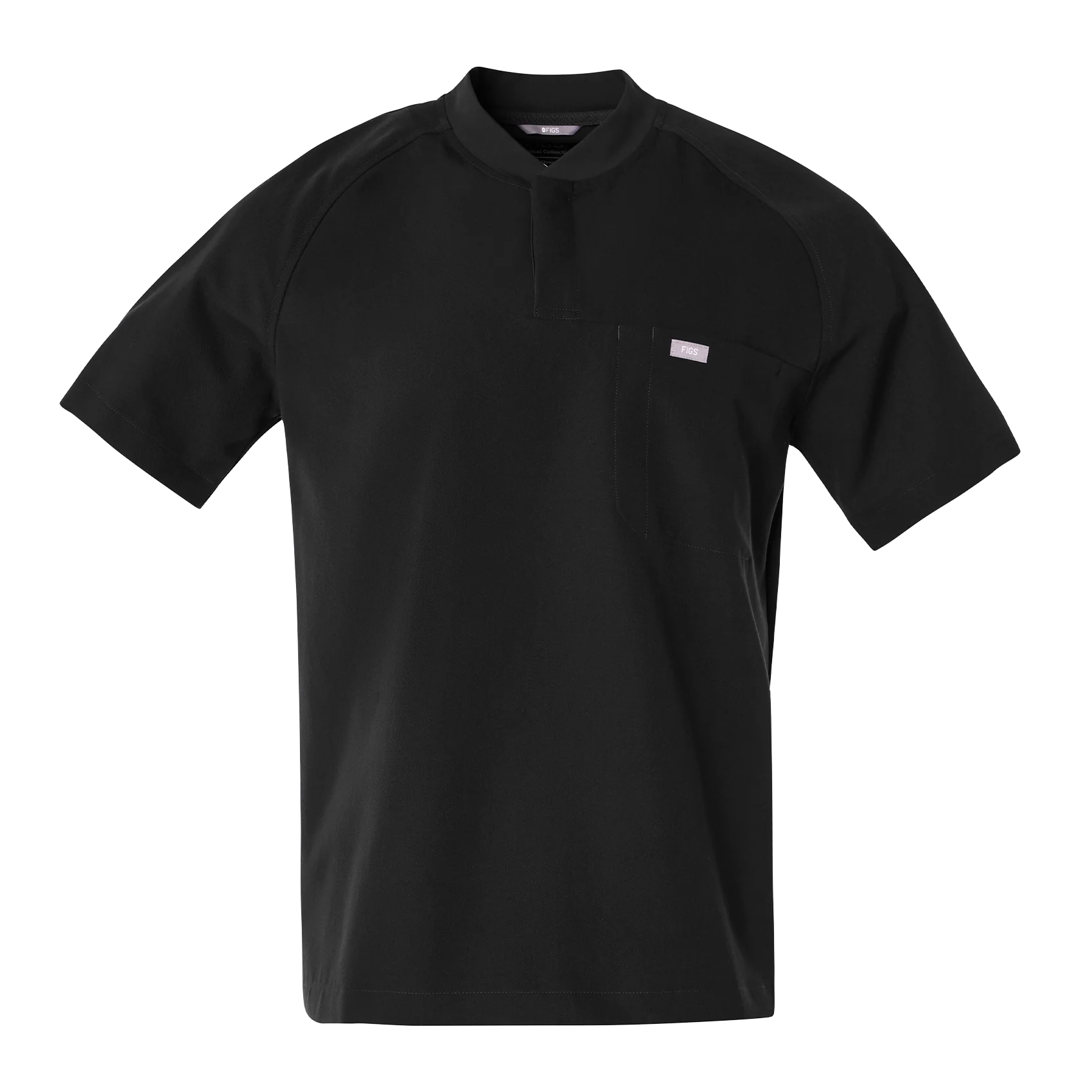 men's Black Stratton Henley - Shortsleeve Scrub Top - Image 9