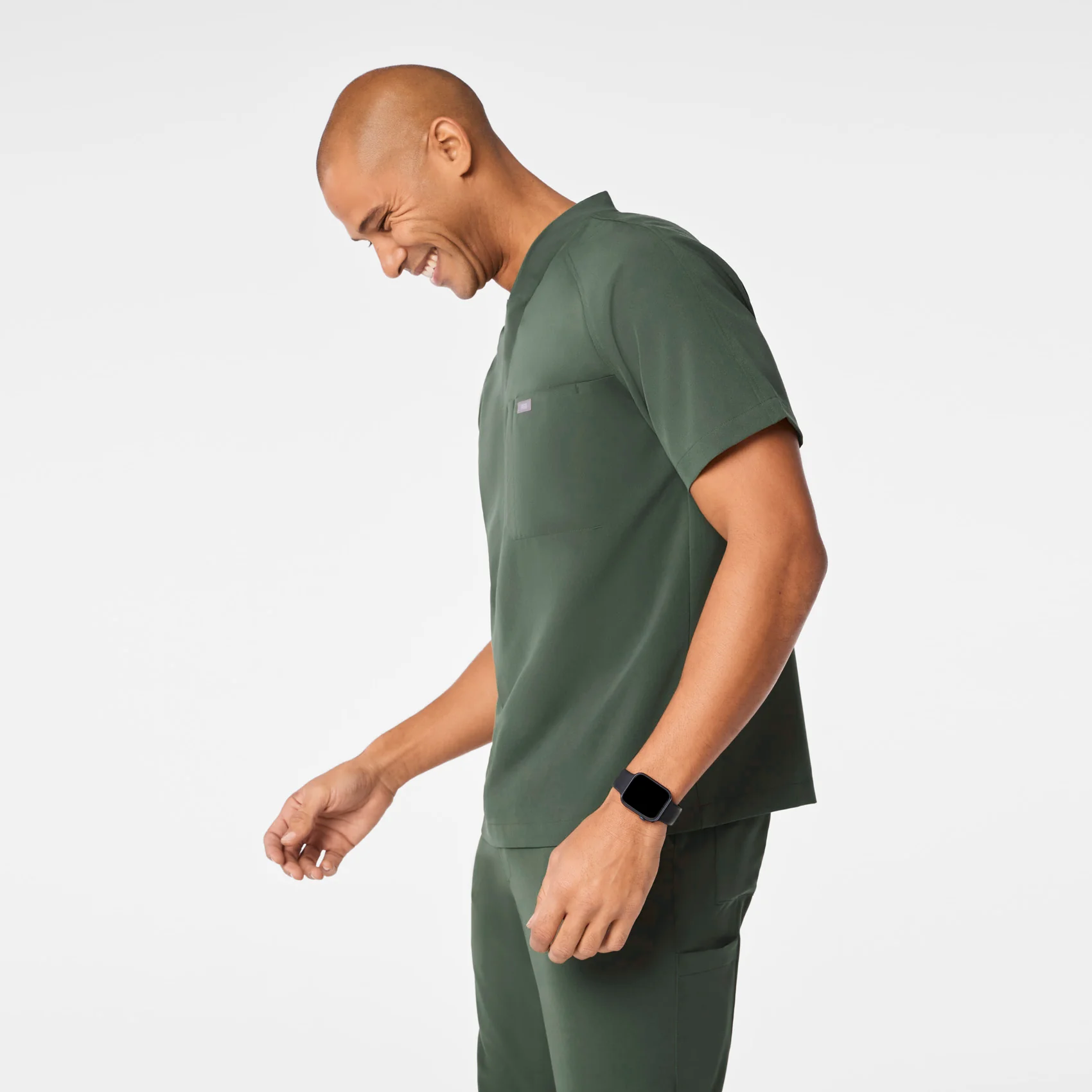 men's Moss Stratton Henley - Shortsleeve Scrub Top - Image 4