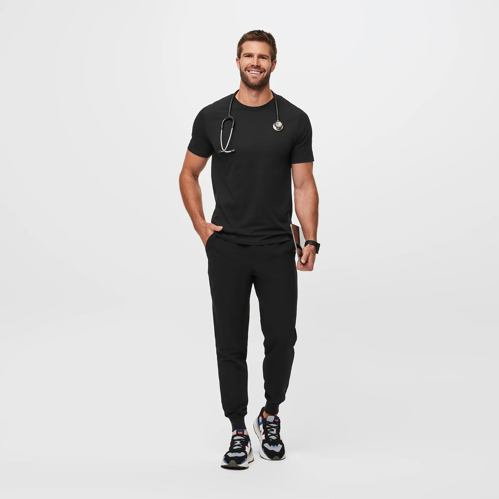 Men's Black Supersoft - Shortsleeve Underscrub - Image 2
