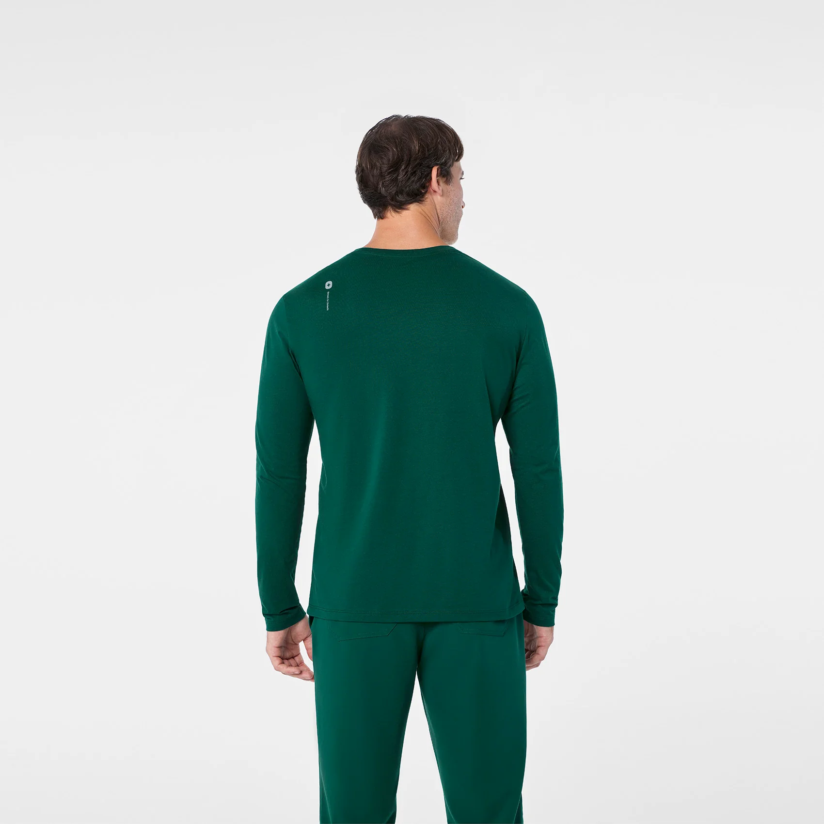 Men's Forest Green Supersoft - Longsleeve Underscrub - Image 4