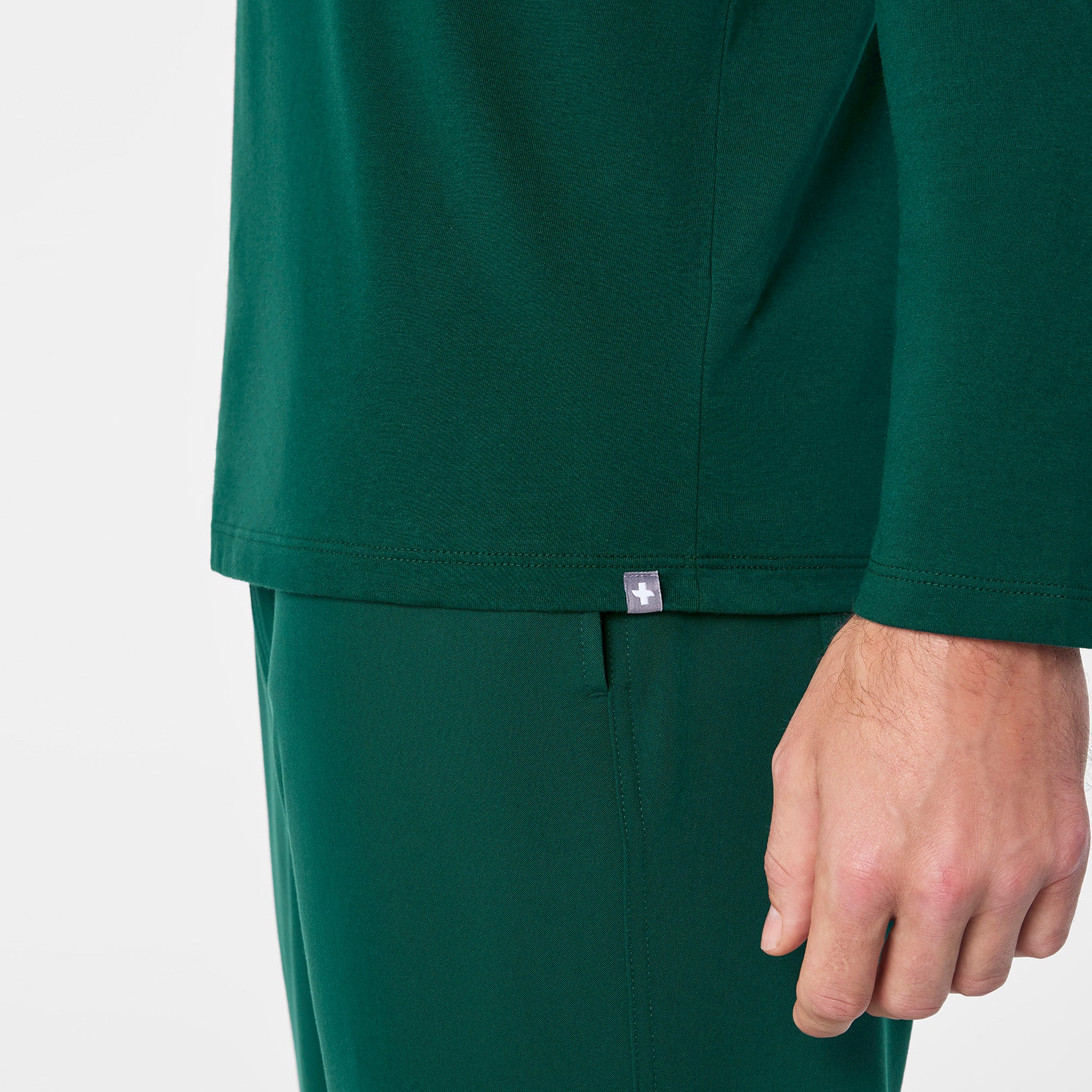 Men's Forest Green Supersoft - Longsleeve Underscrub - Image 7