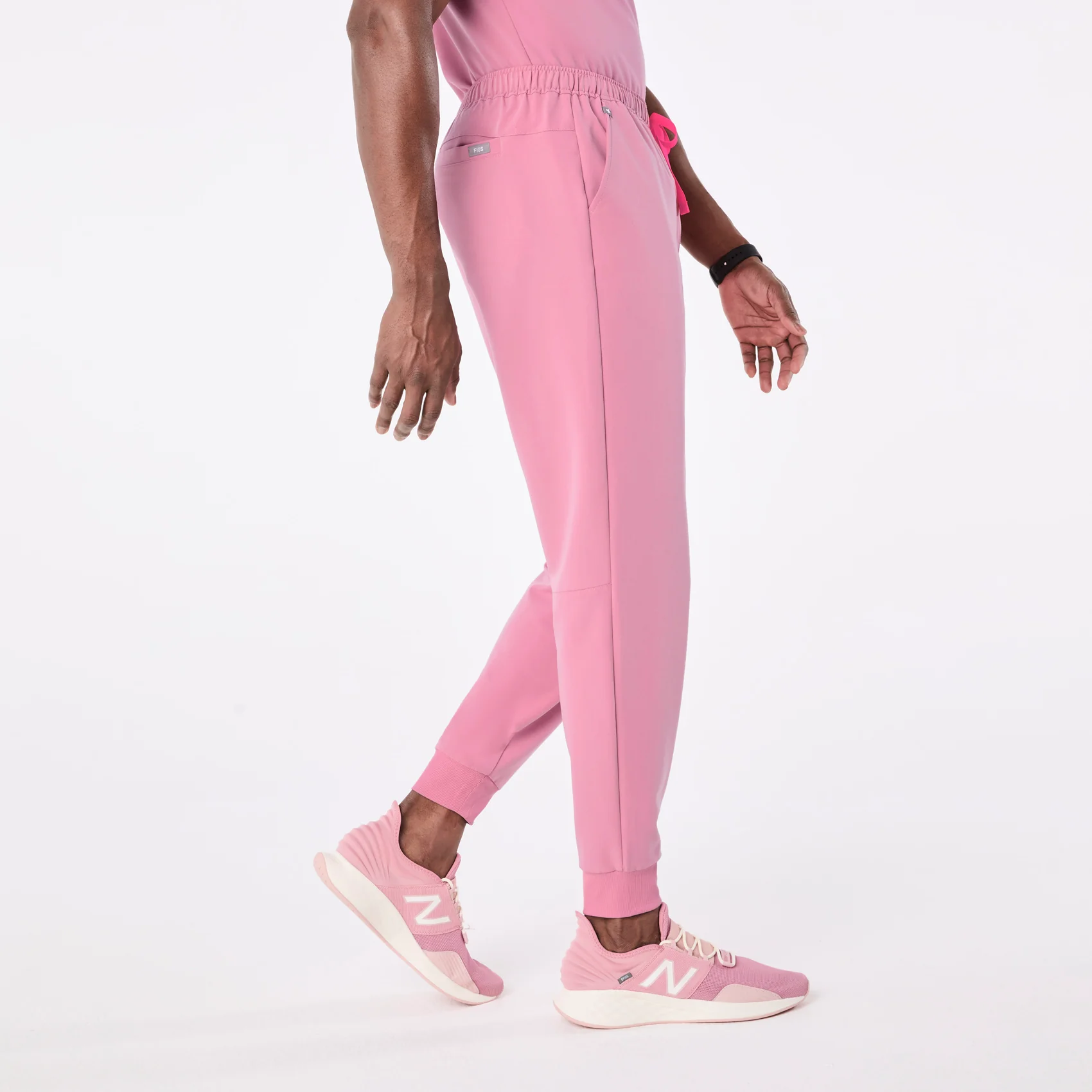 men's Chalk Pink Tansen - Short Jogger Scrub Pant™ - Image 3