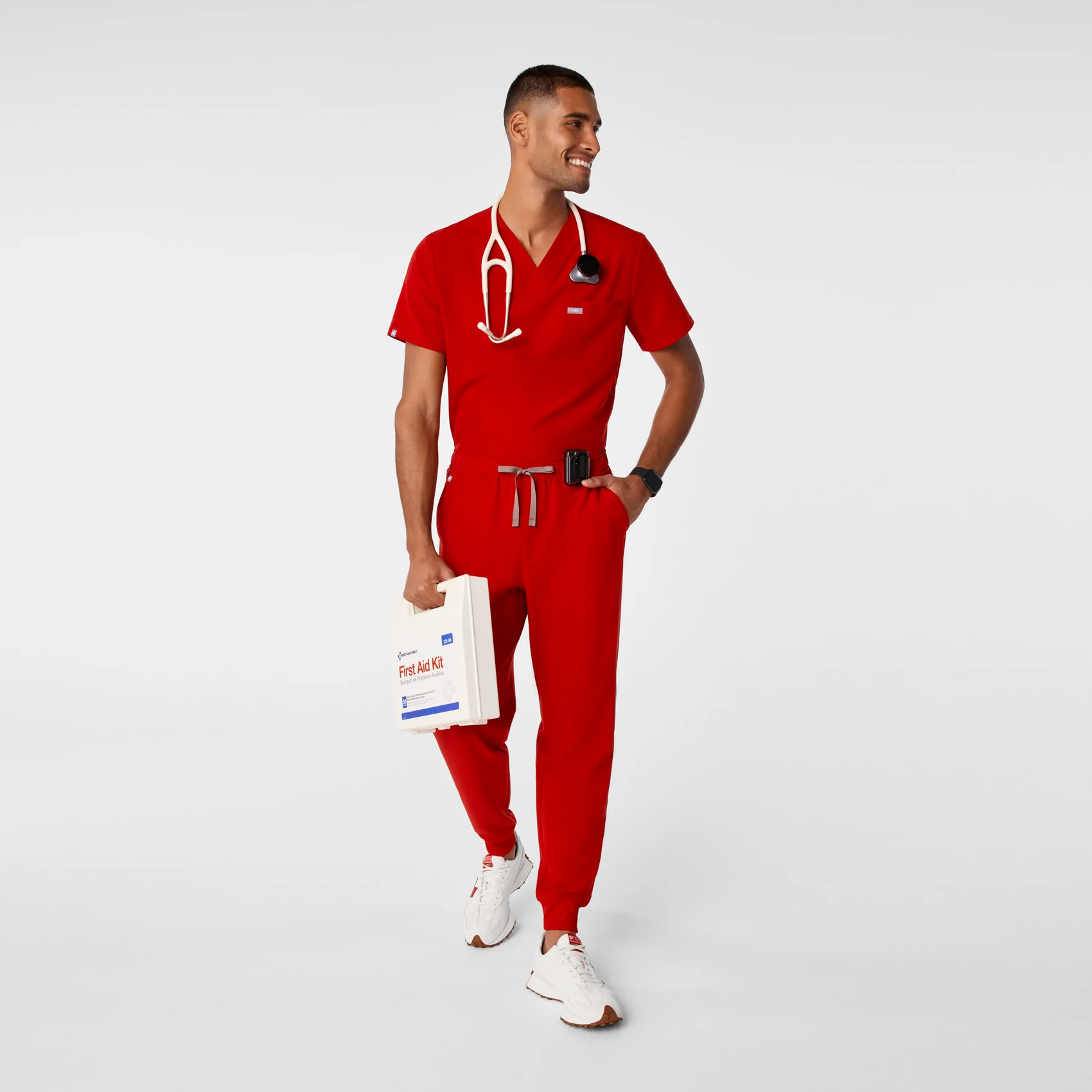 men's Winning Red Tansen - Short Jogger Scrub Pant™ - Image 2