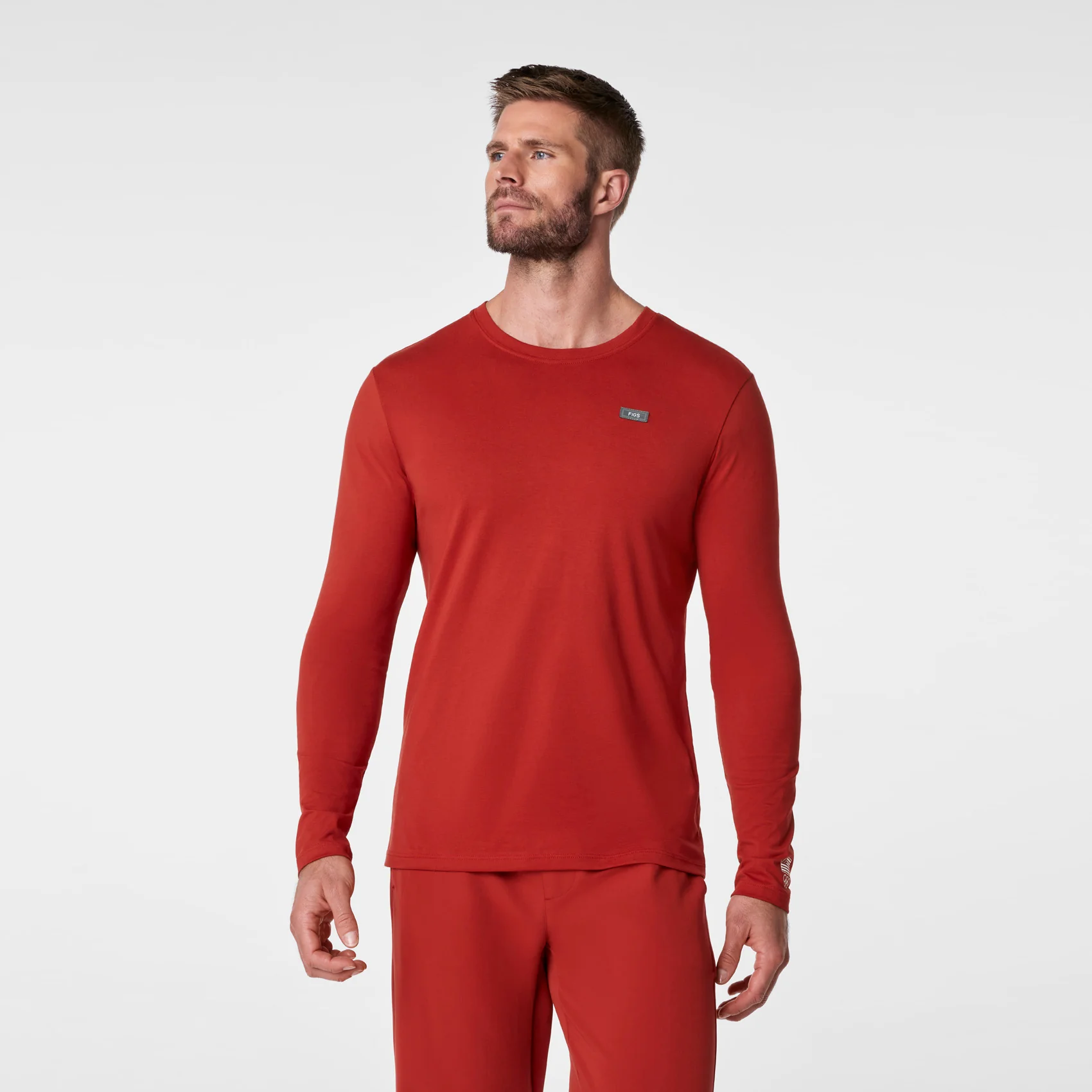 men's Team USA Red FIGS x Team USA Graphic Supersoft - Longsleeve Underscrub - Image 3