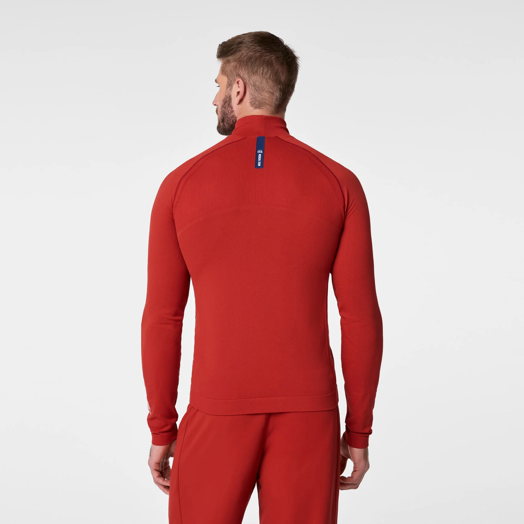 men's Team USA Red FIGS x Team USA Mock Neck - Longsleeve Underscrub - Image 4