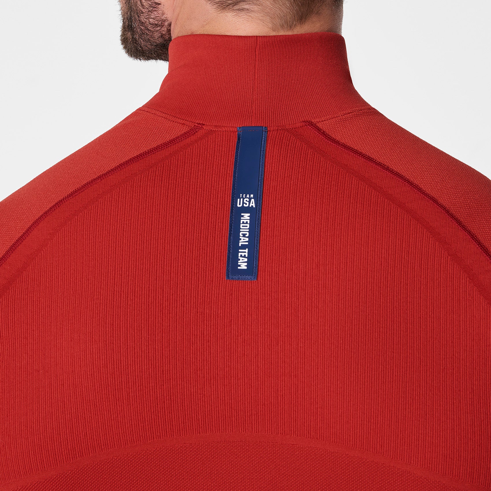 men's Team USA Red FIGS x Team USA Mock Neck - Longsleeve Underscrub - Image 5