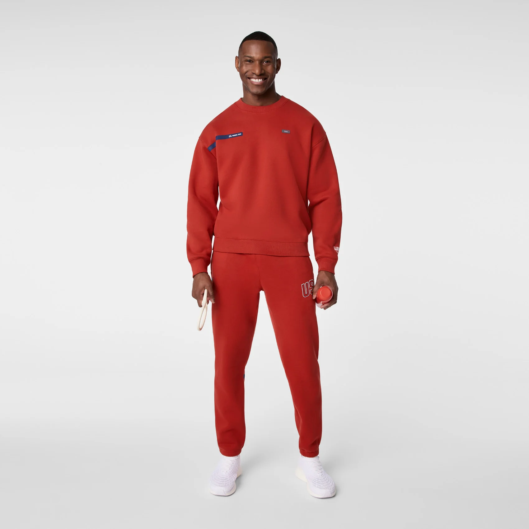 men's Team USA Red FIGS x Team USA Off-Shift - Crewneck Sweatshirt™ - Image 3