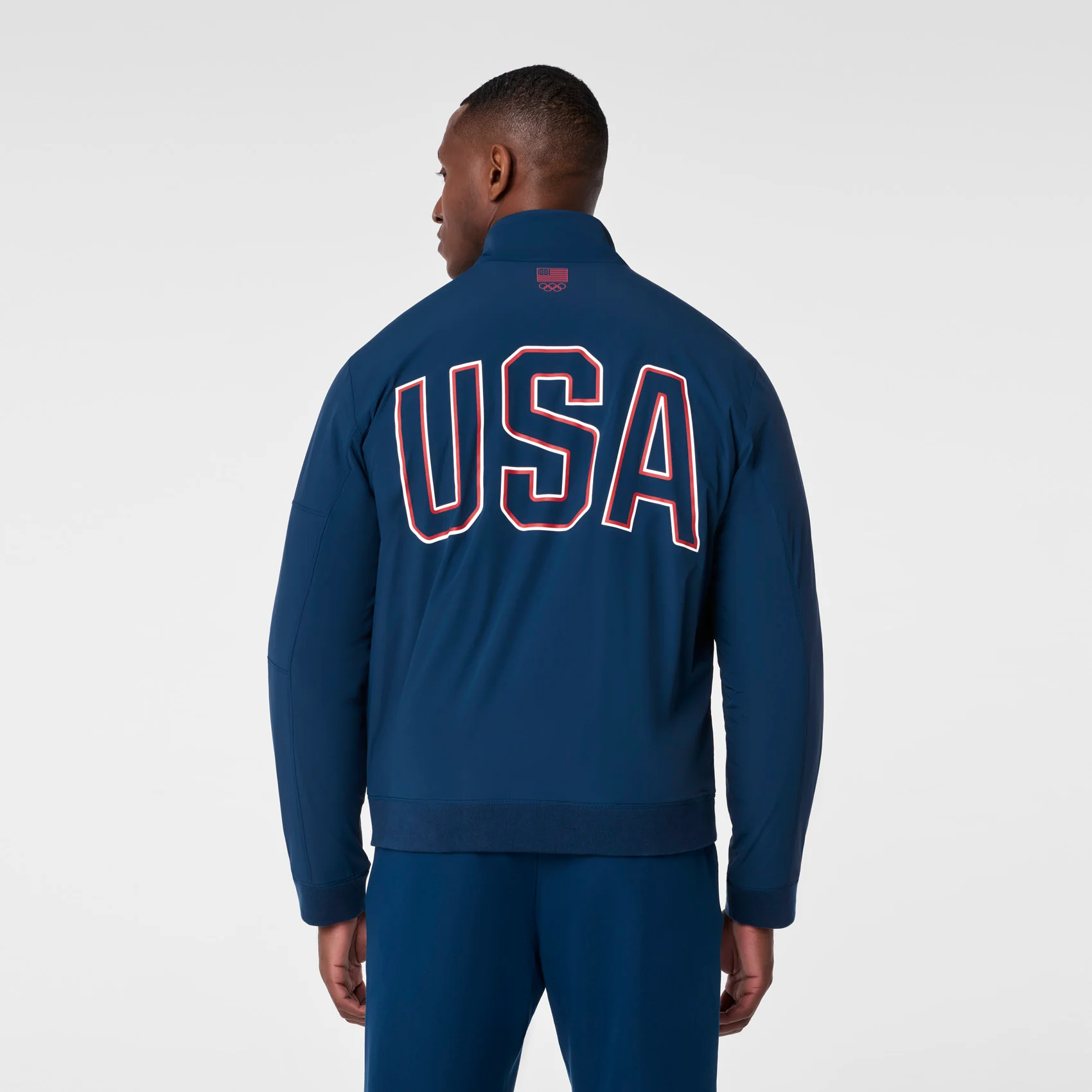 men's Team USA Blue FIGS x Team USA On-Shift - Float Bomber Jacket™ - Image 4
