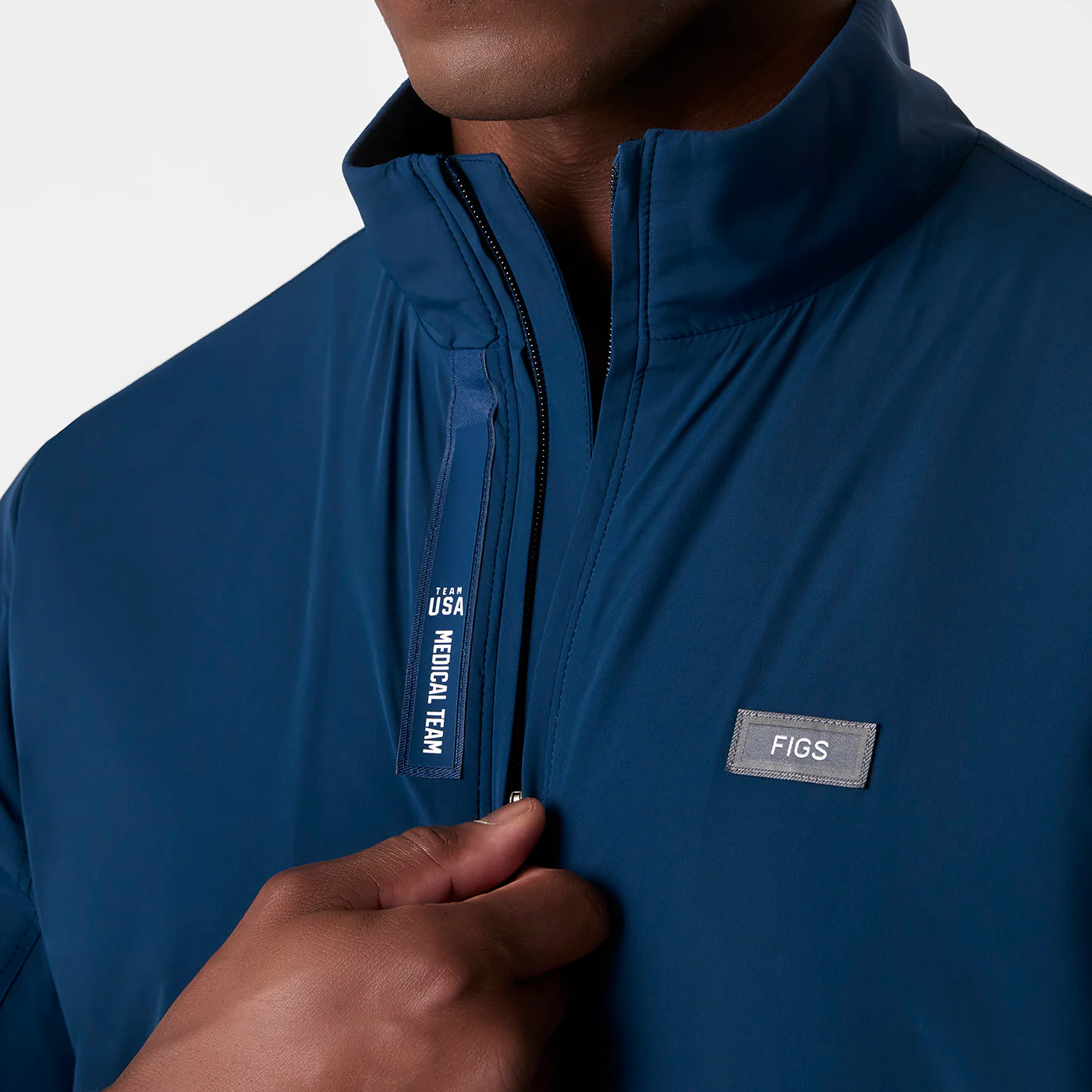 men's Team USA Blue FIGS x Team USA On-Shift - Float Bomber Jacket™ - Image 7