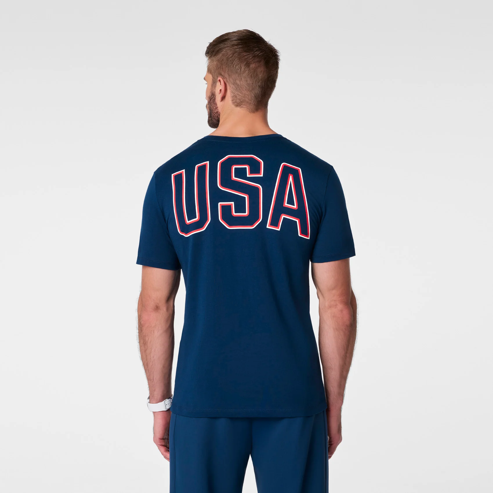 men's Team USA Blue FIGS x Team USA Supersoft - Shortsleeve Underscrub