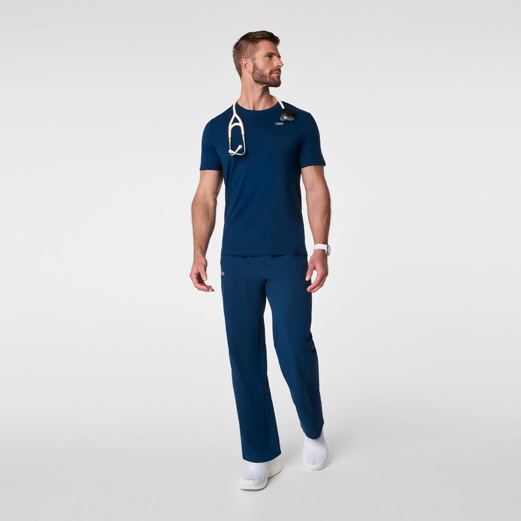 men's Team USA Blue FIGS x Team USA Supersoft - Shortsleeve Underscrub - Image 2