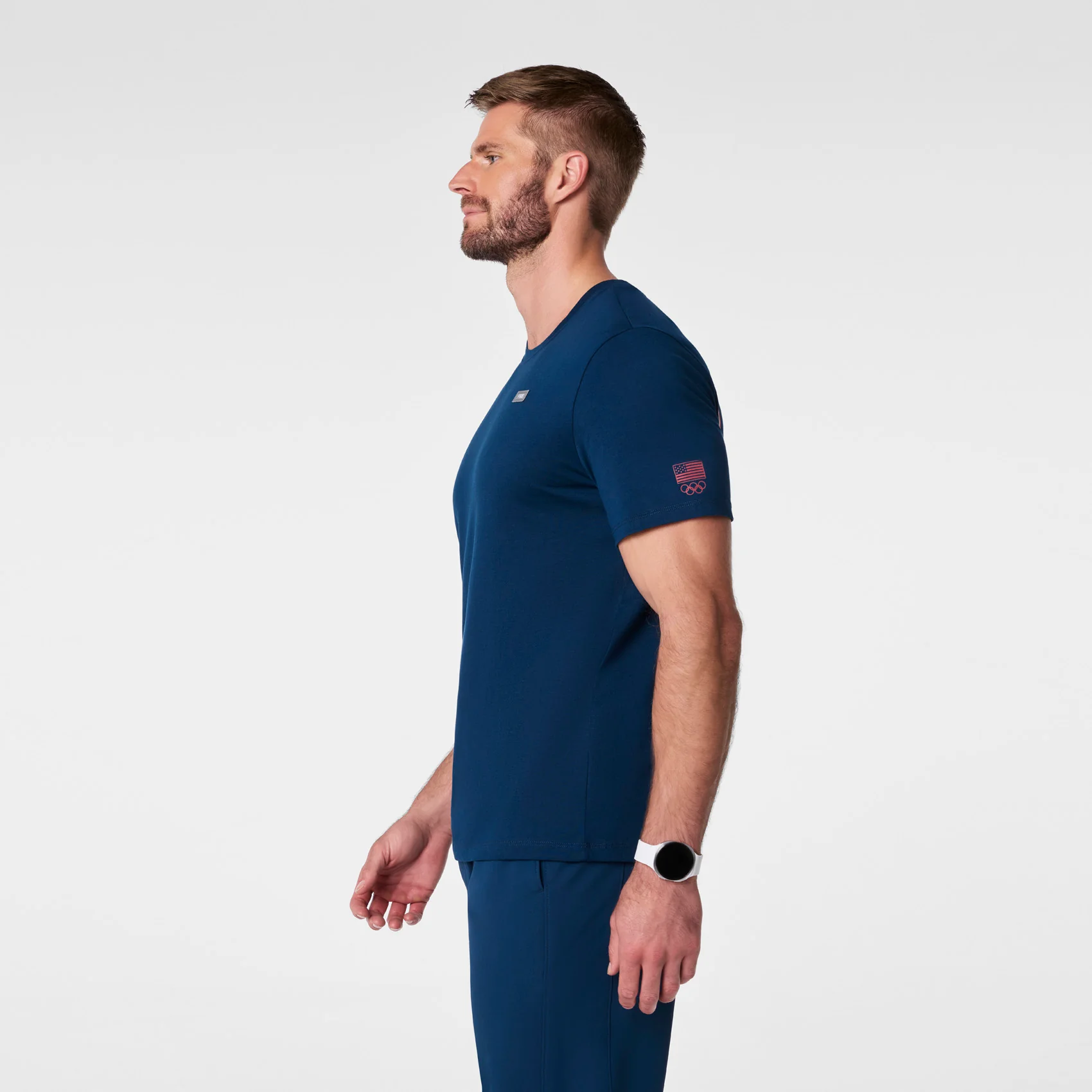 men's Team USA Blue FIGS x Team USA Supersoft - Shortsleeve Underscrub - Image 4