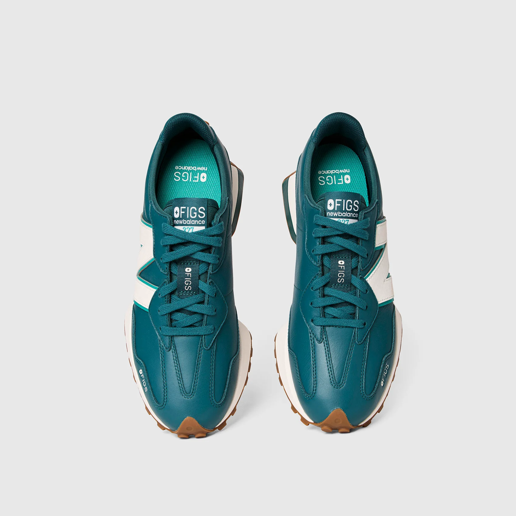 unisex Caribbean Blue FIGS | New Balance 327 - Image 2